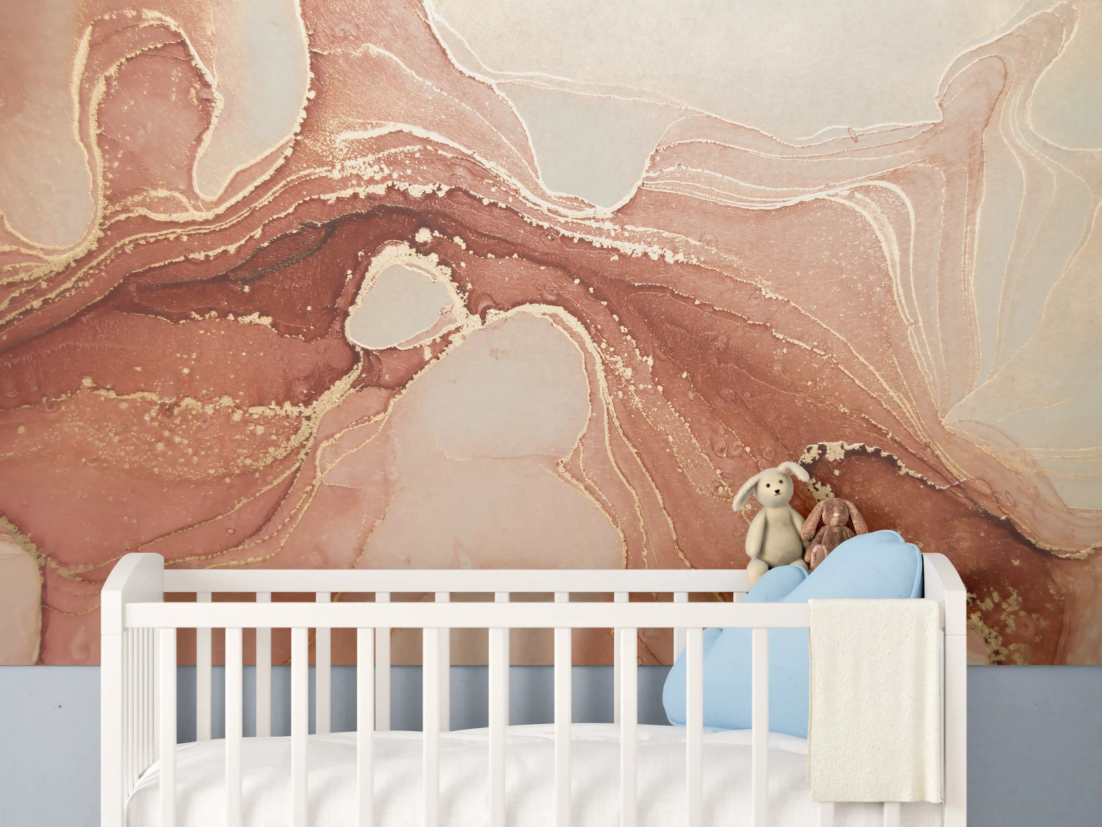 Babyzimmer Wandgestaltung - Luxuriöse Darstellung durch flüssige Kunst