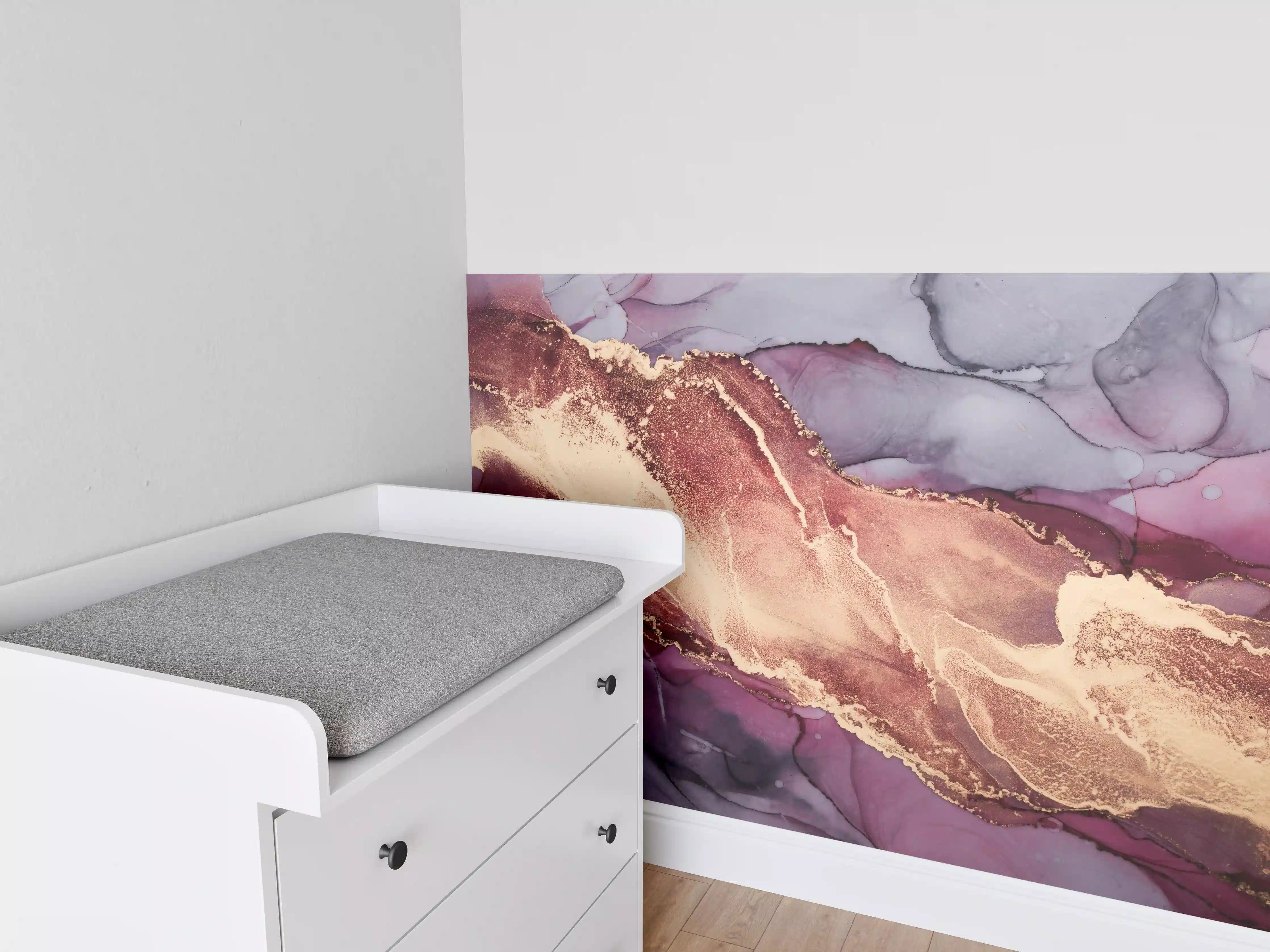 Babyzimmer Wandgestaltung - Luxuriöser Hintergrund - Alkoholtuschetechnik