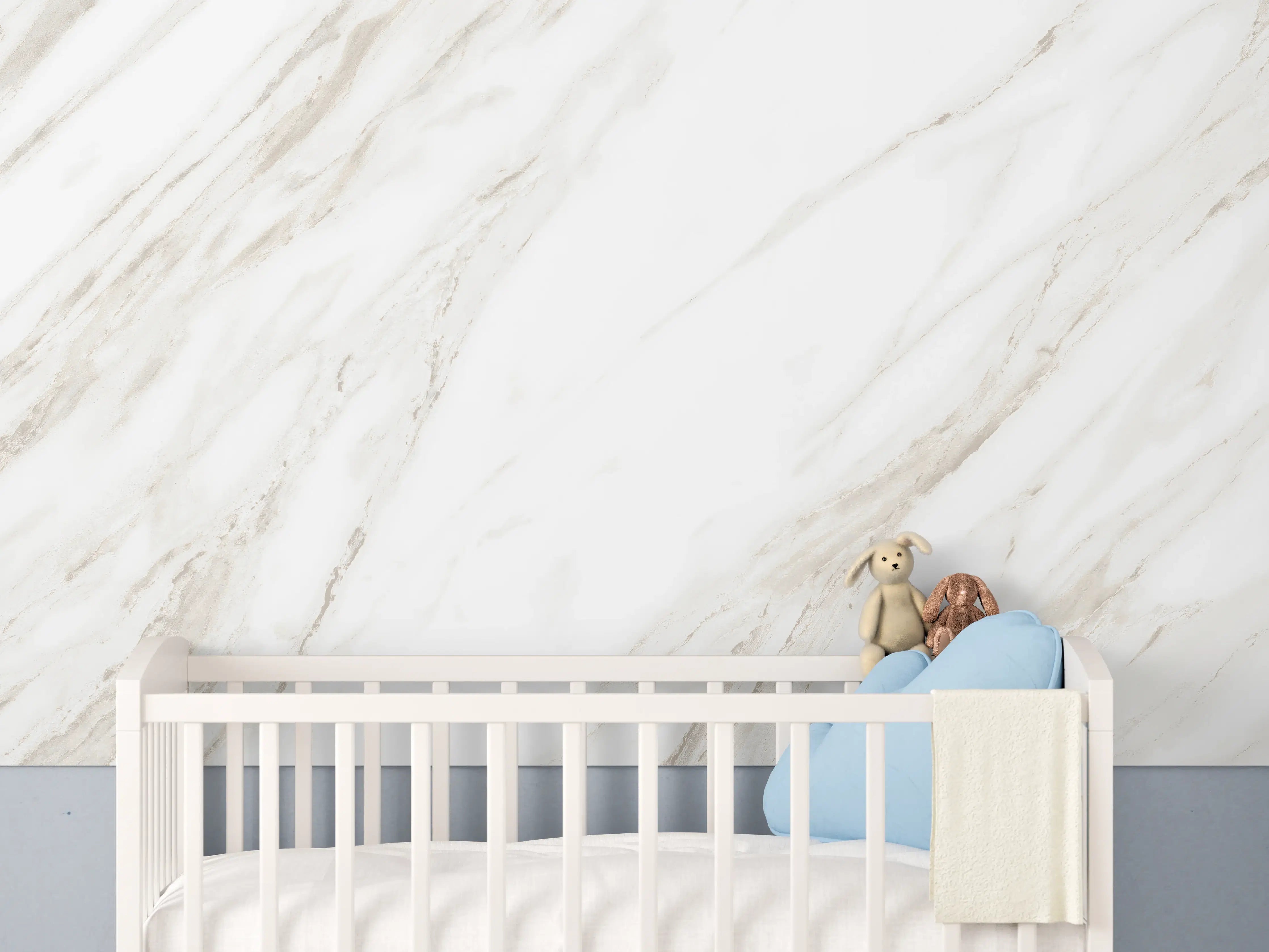 Babyzimmer Wandgestaltung - Luxuriöses Marmor Design