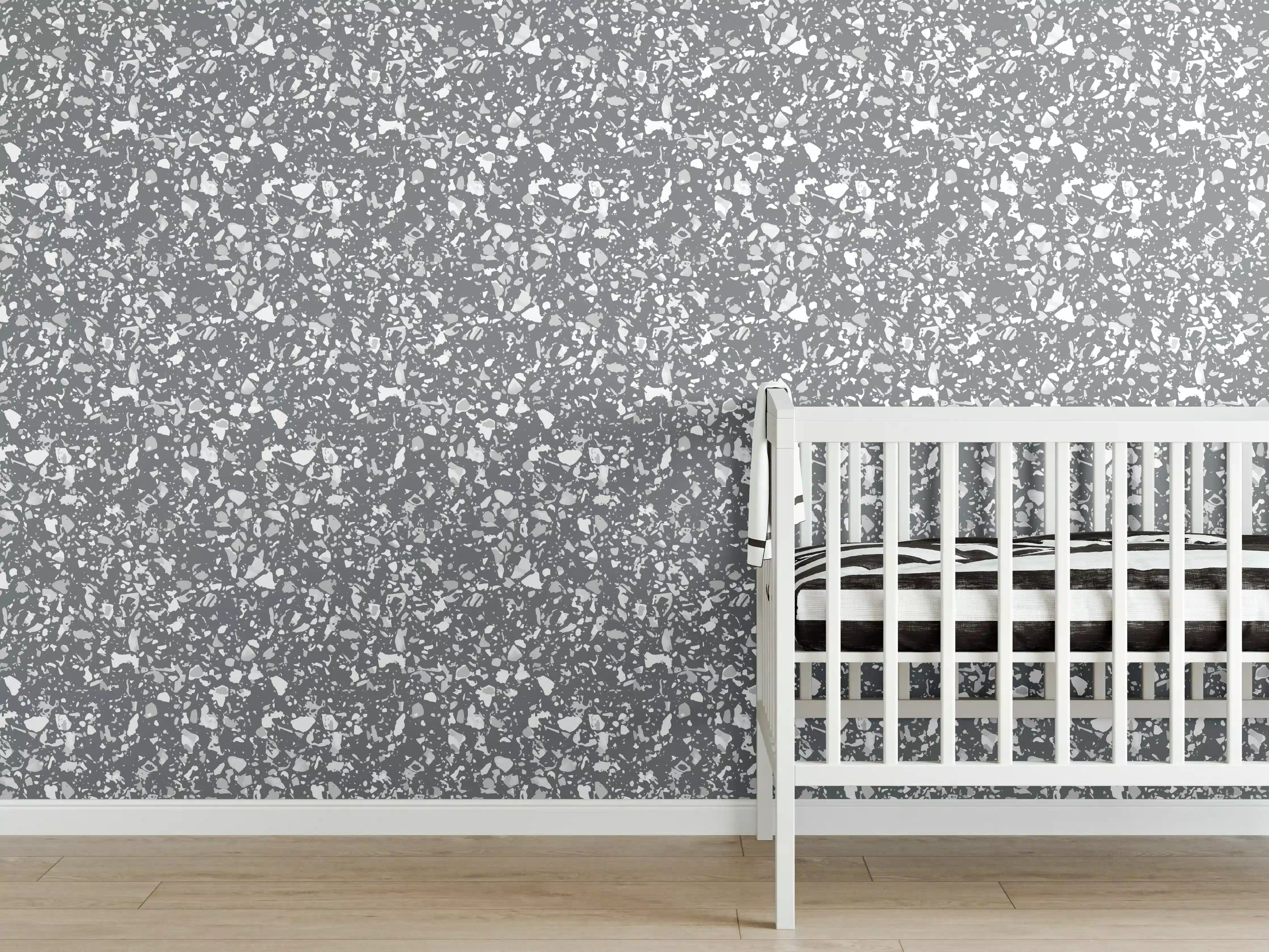 Babyzimmer Wandgestaltung - Luxus-Grau-Terrasse-Design