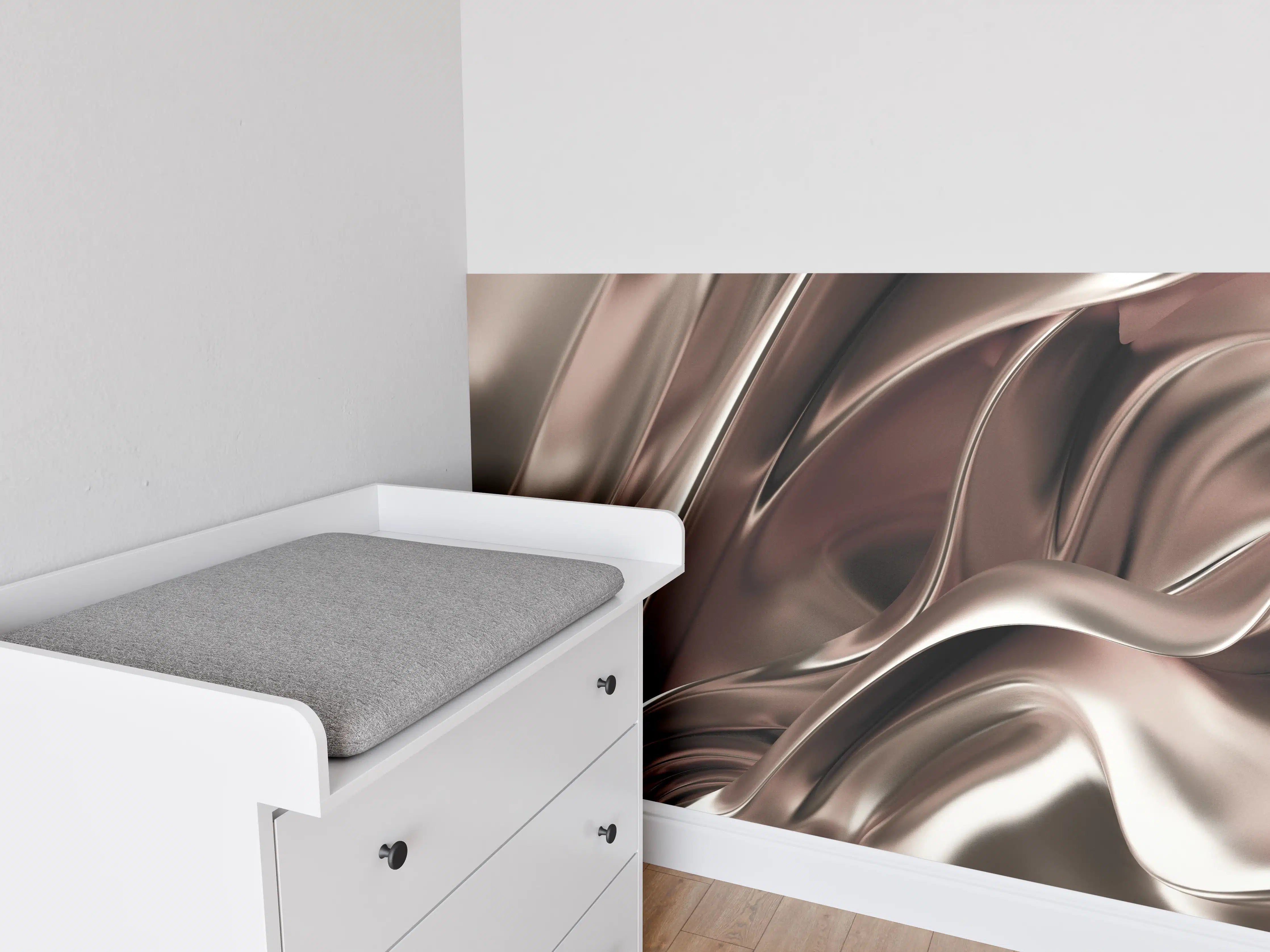 Babyzimmer Wandgestaltung - Luxus-Metallic-Kunststil