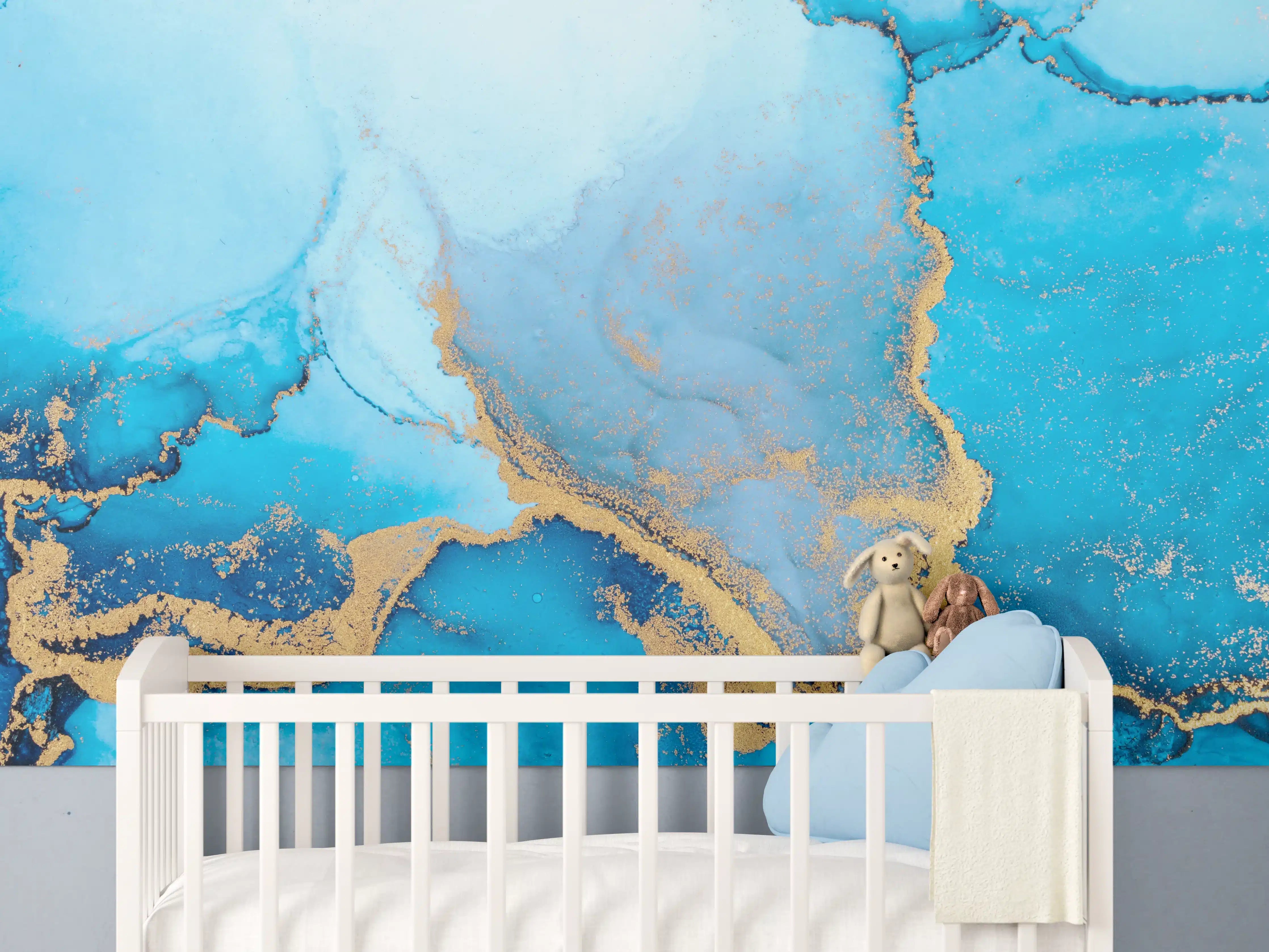 Babyzimmer Wandgestaltung - Luxus-Weib-Grau-Marmor-Textur