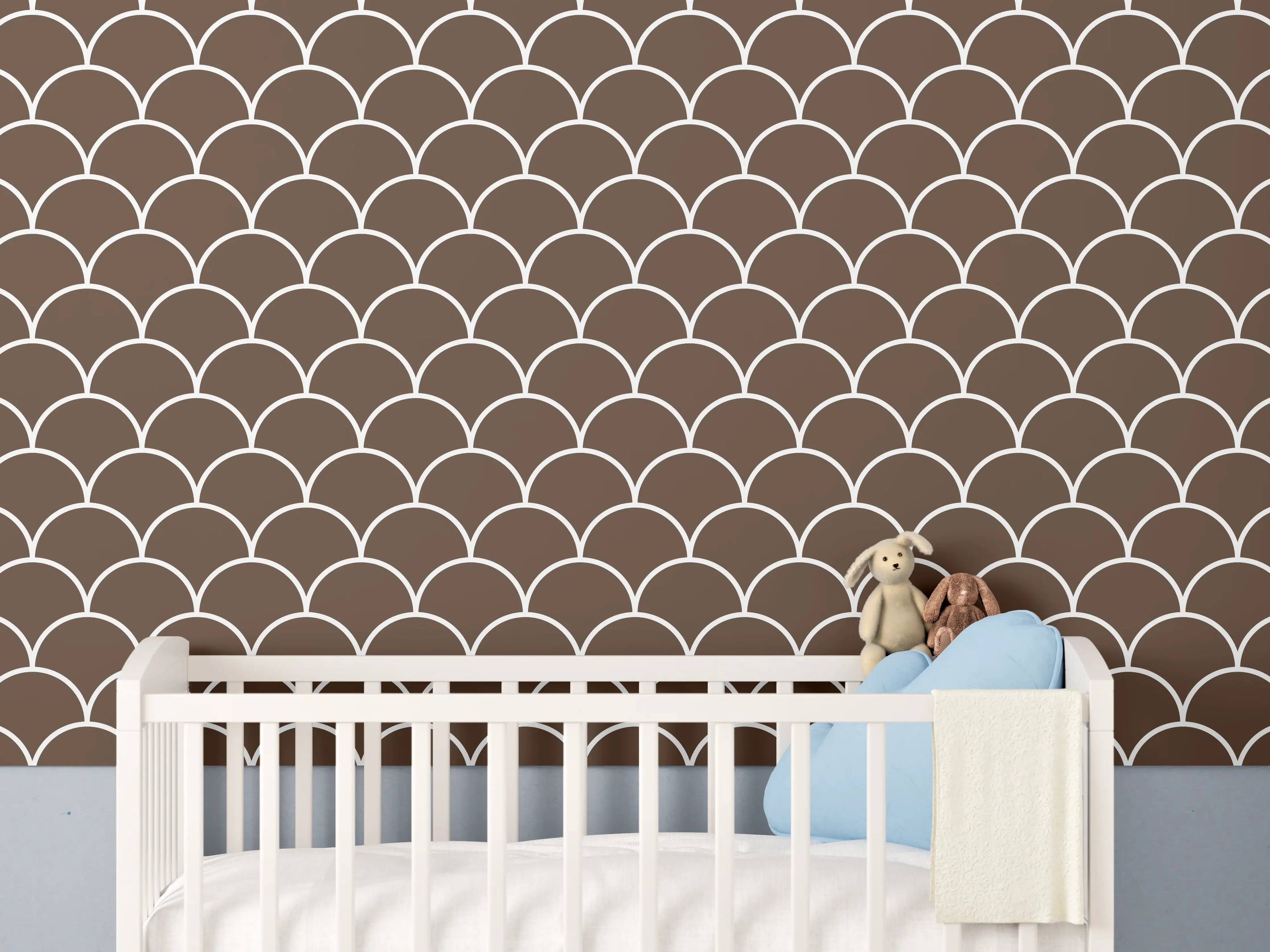 Babyzimmer Wandgestaltung - Luxus weiß-graue Marmortextur mit feinen Graunuancen