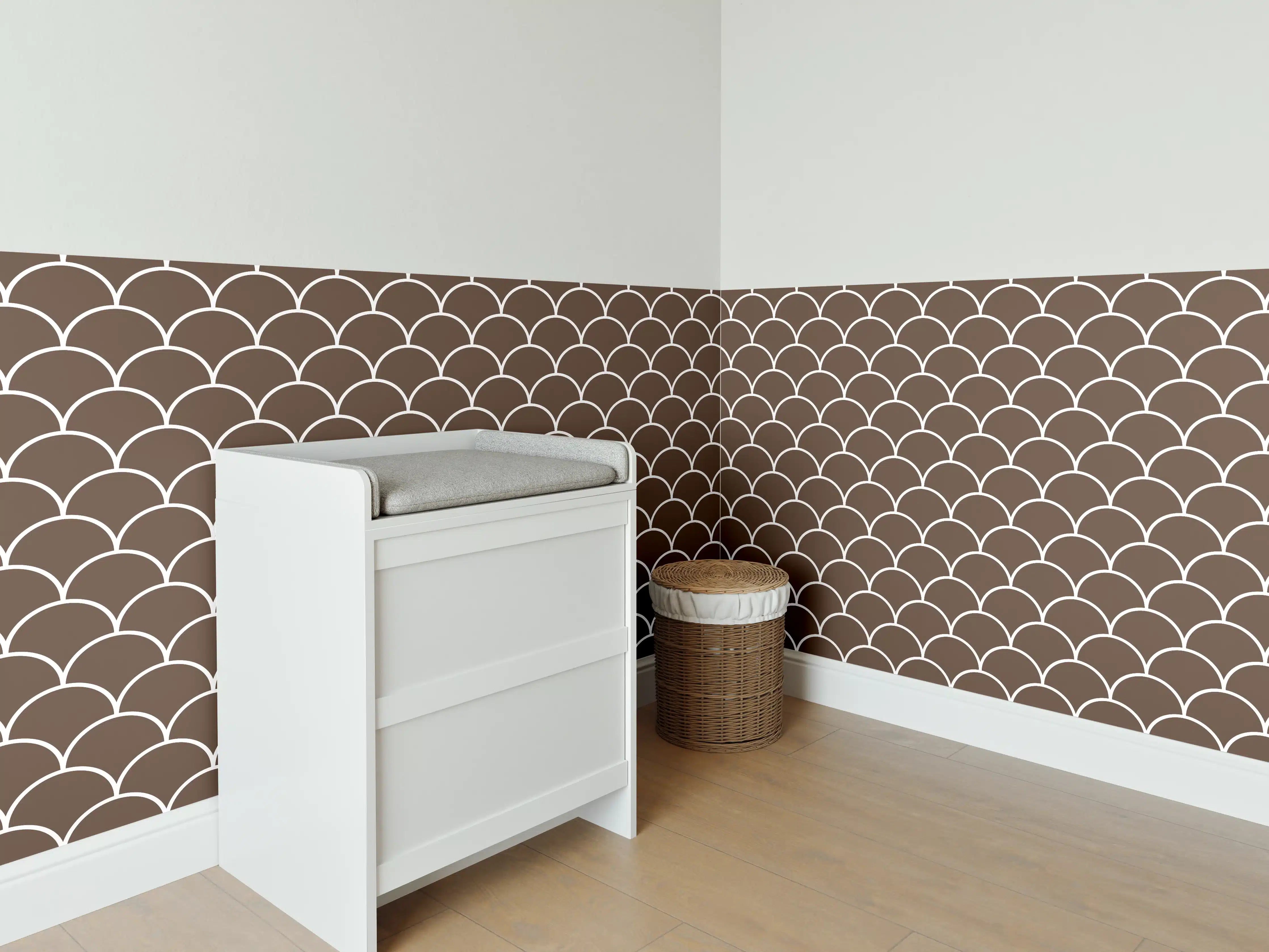 Babyzimmer Wandgestaltung - Luxus weiß-graue Marmortextur mit feinen Graunuancen