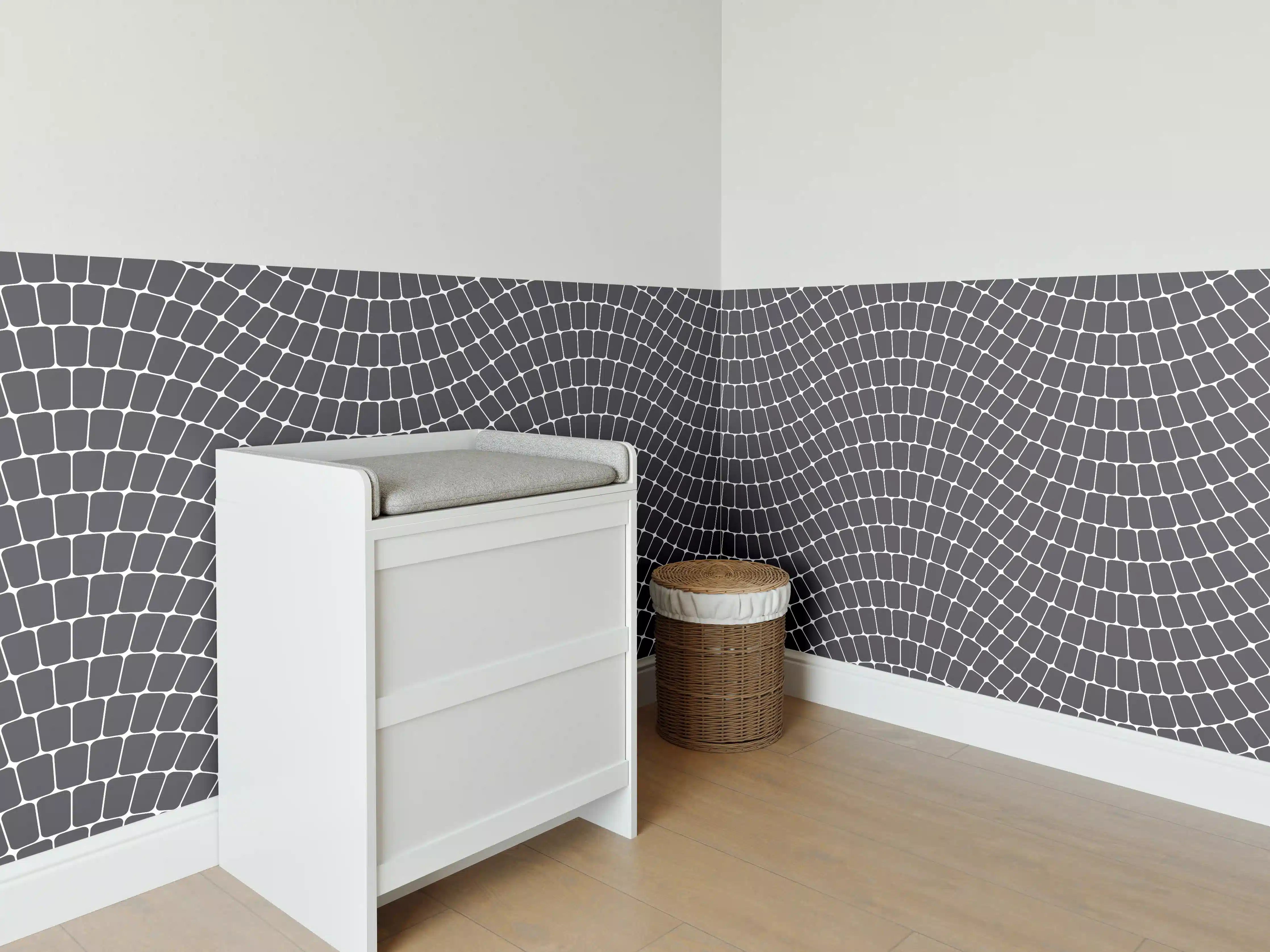 Babyzimmer Wandgestaltung - Luxus-weißer Marmor mit feinen Graunuancen