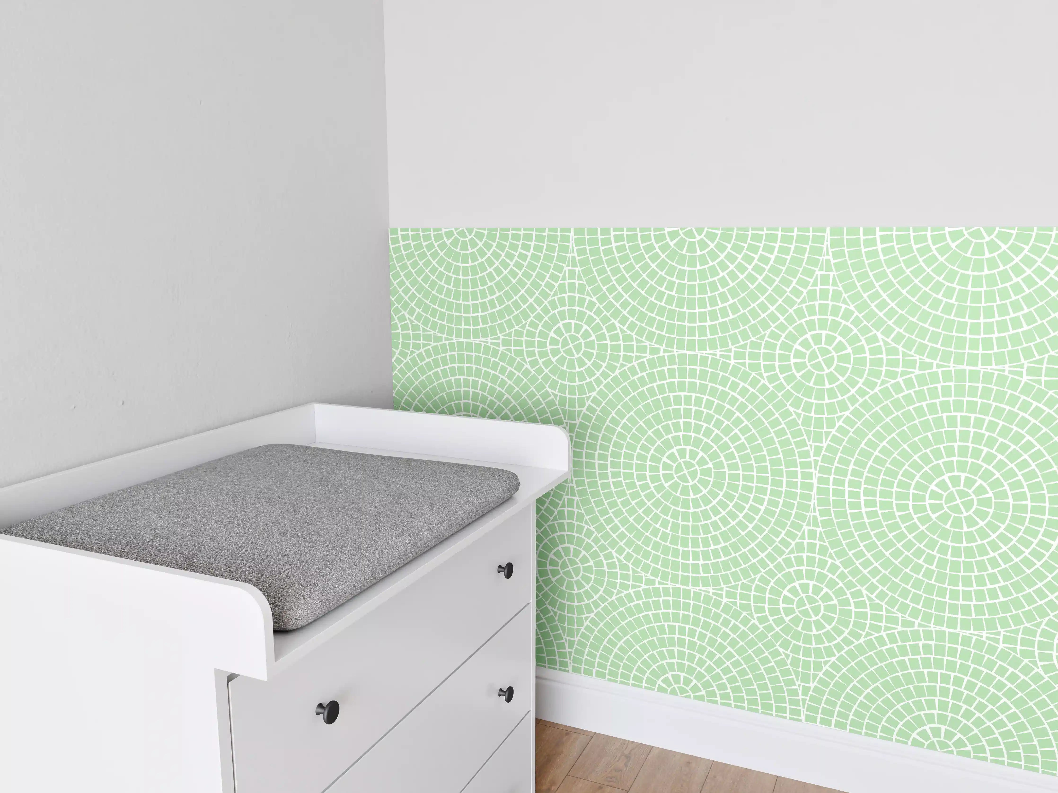 Babyzimmer Wandgestaltung - Luxus weißer Marmor mit sanften Grau nuancen