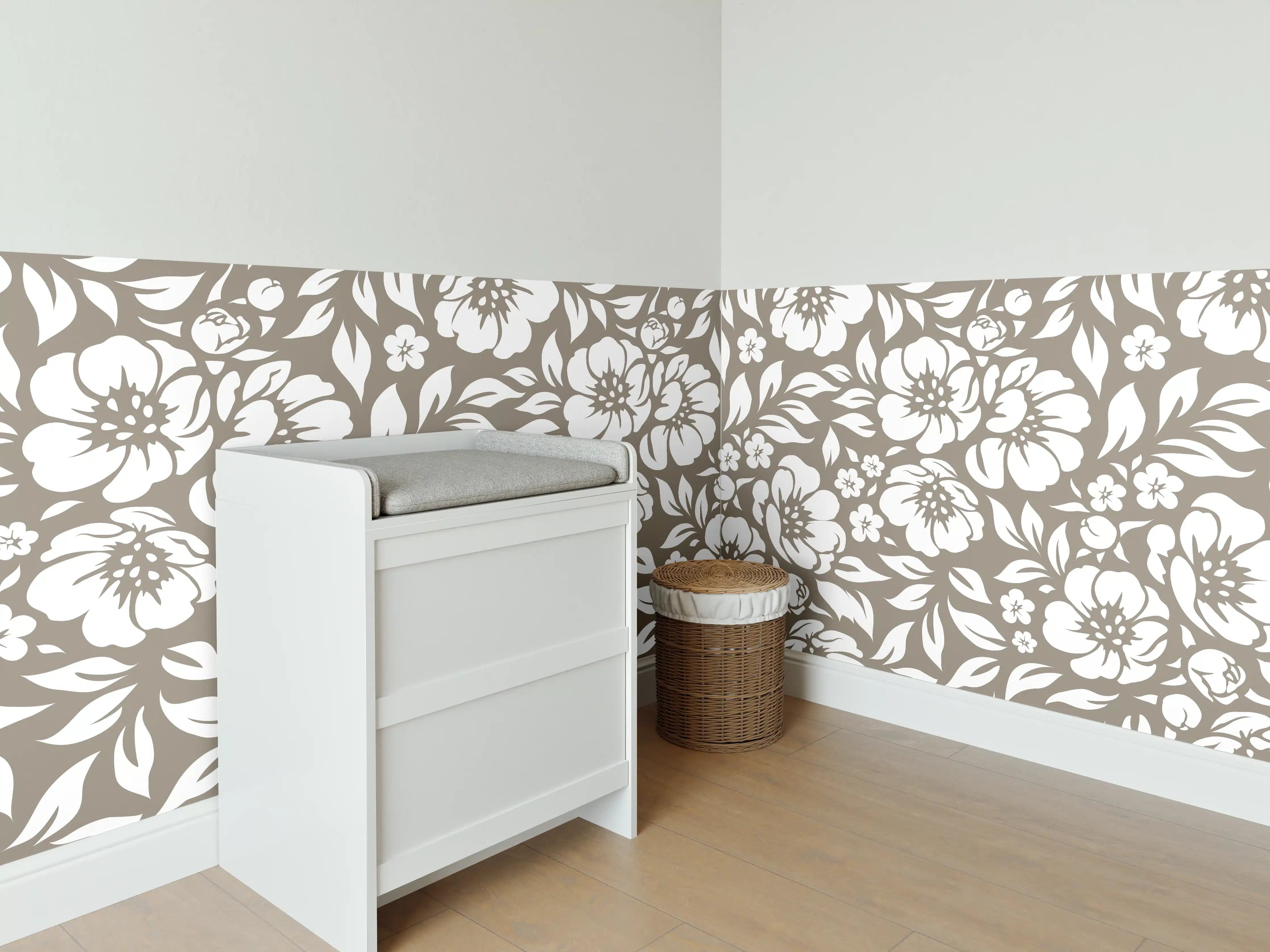 Babyzimmer Wandgestaltung - Luxusweiß-Grauer Marmor mit zarten Graunuancen