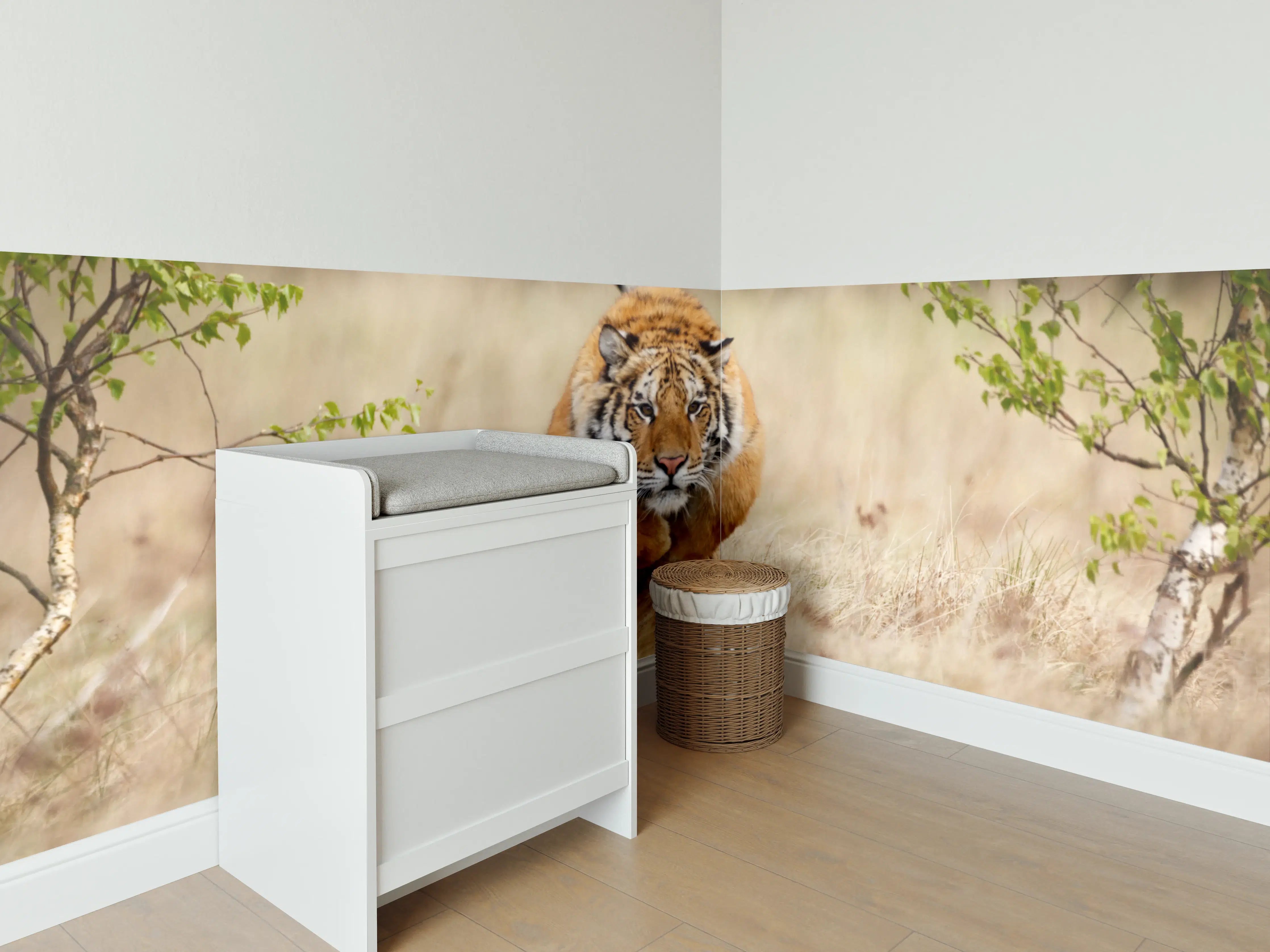 Babyzimmer Wandgestaltung - Mächtiger Sibirischer Tiger