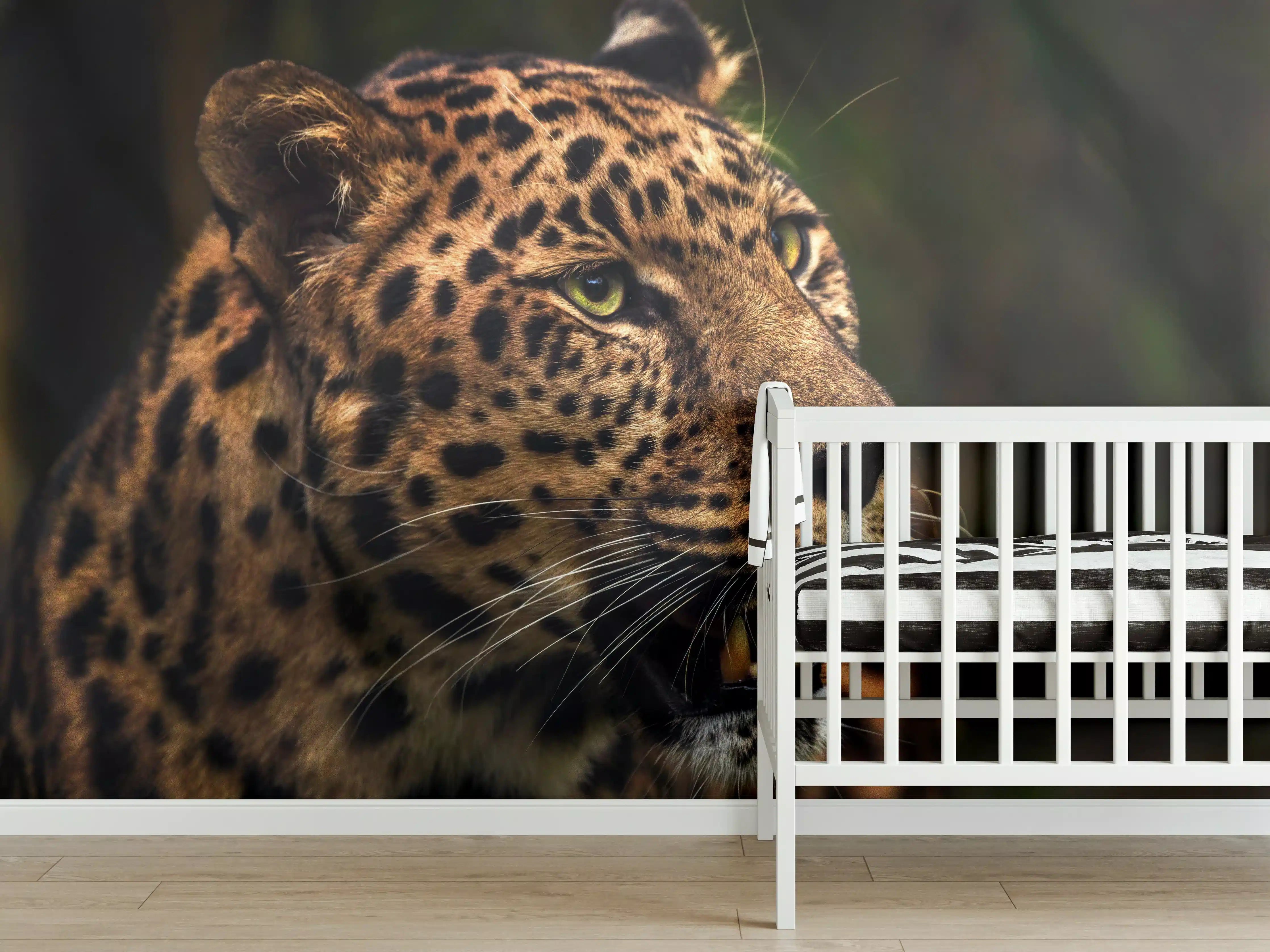 Babyzimmer Wandgestaltung - Majestätischer Amur-Leopard