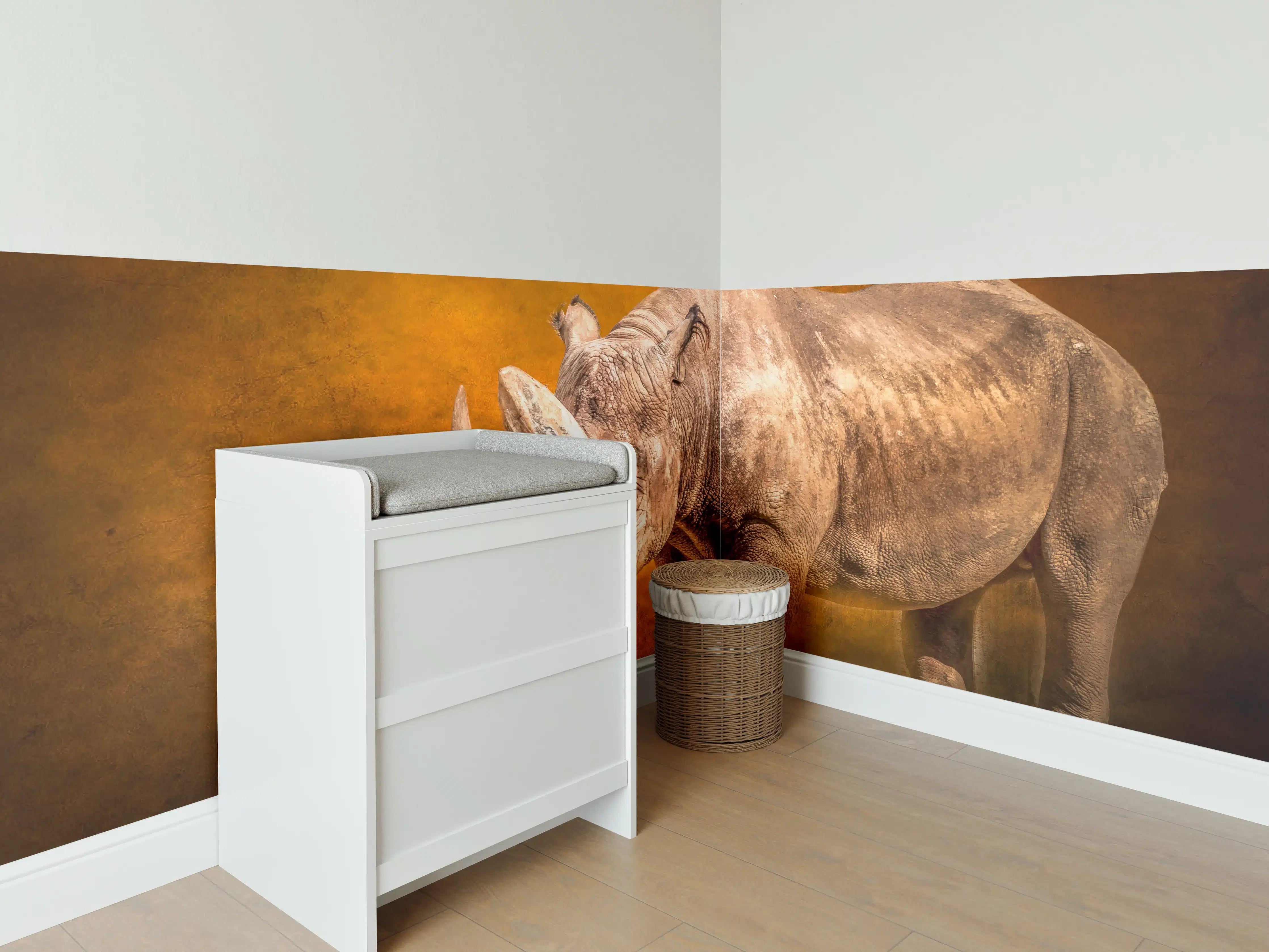 Babyzimmer Wandgestaltung - Majestätisches Nashorn