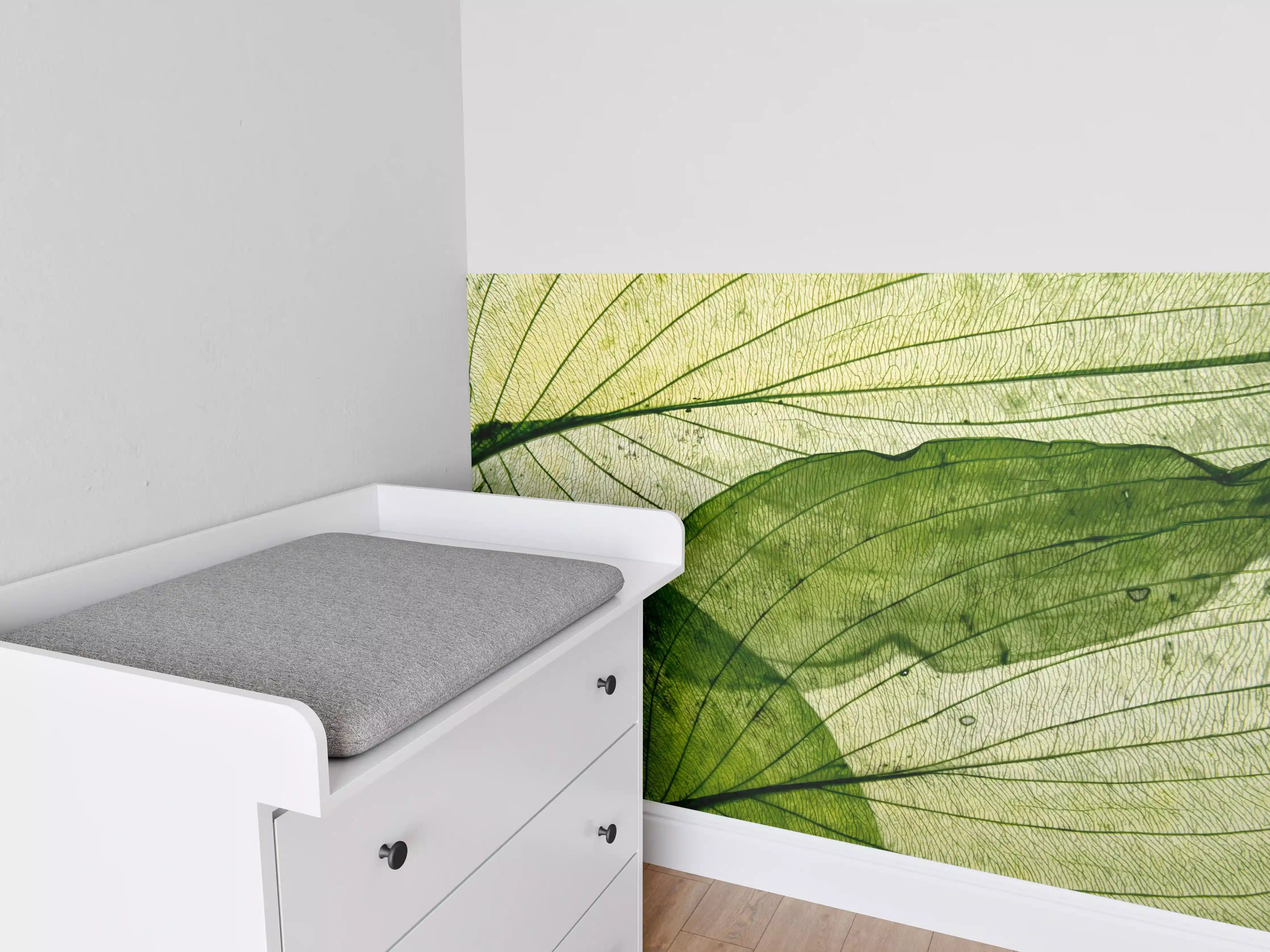 Babyzimmer Wandgestaltung - Makrotextur von herbstlich getrockneten Blättern