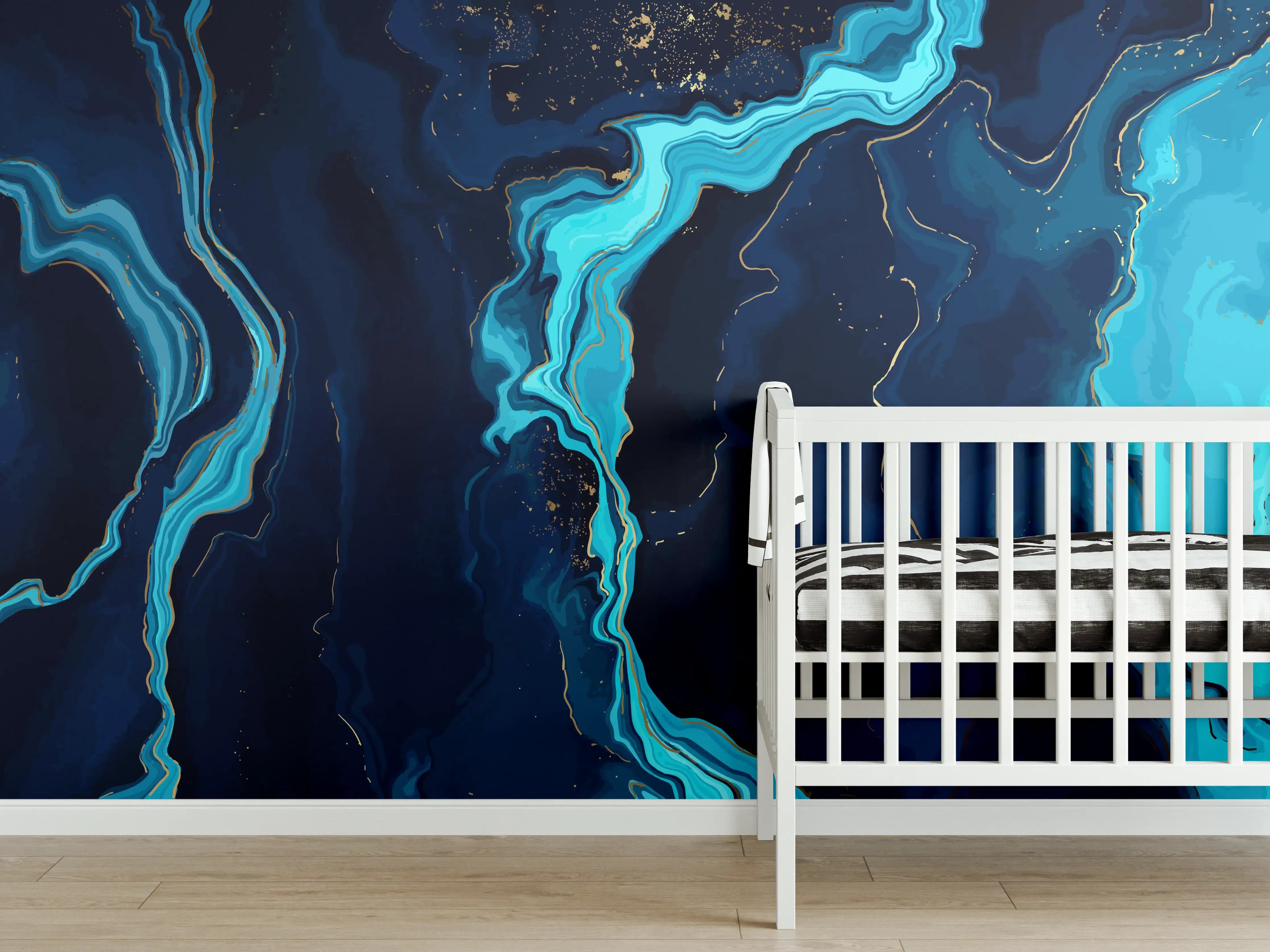 Babyzimmer Wandgestaltung - Mamor des Meeres
