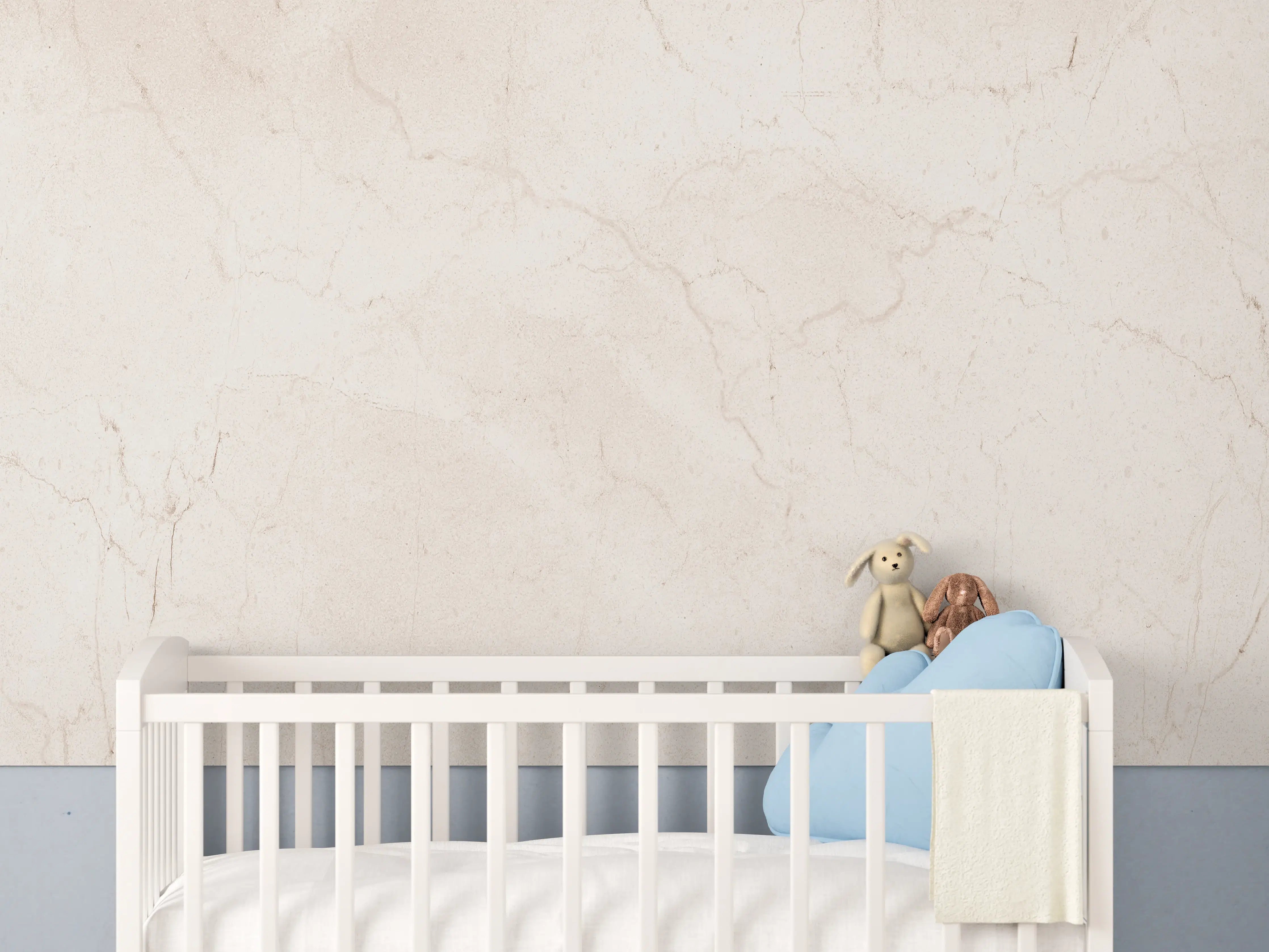 Babyzimmer Wandgestaltung - Marmor Textur - Fliesenmuster