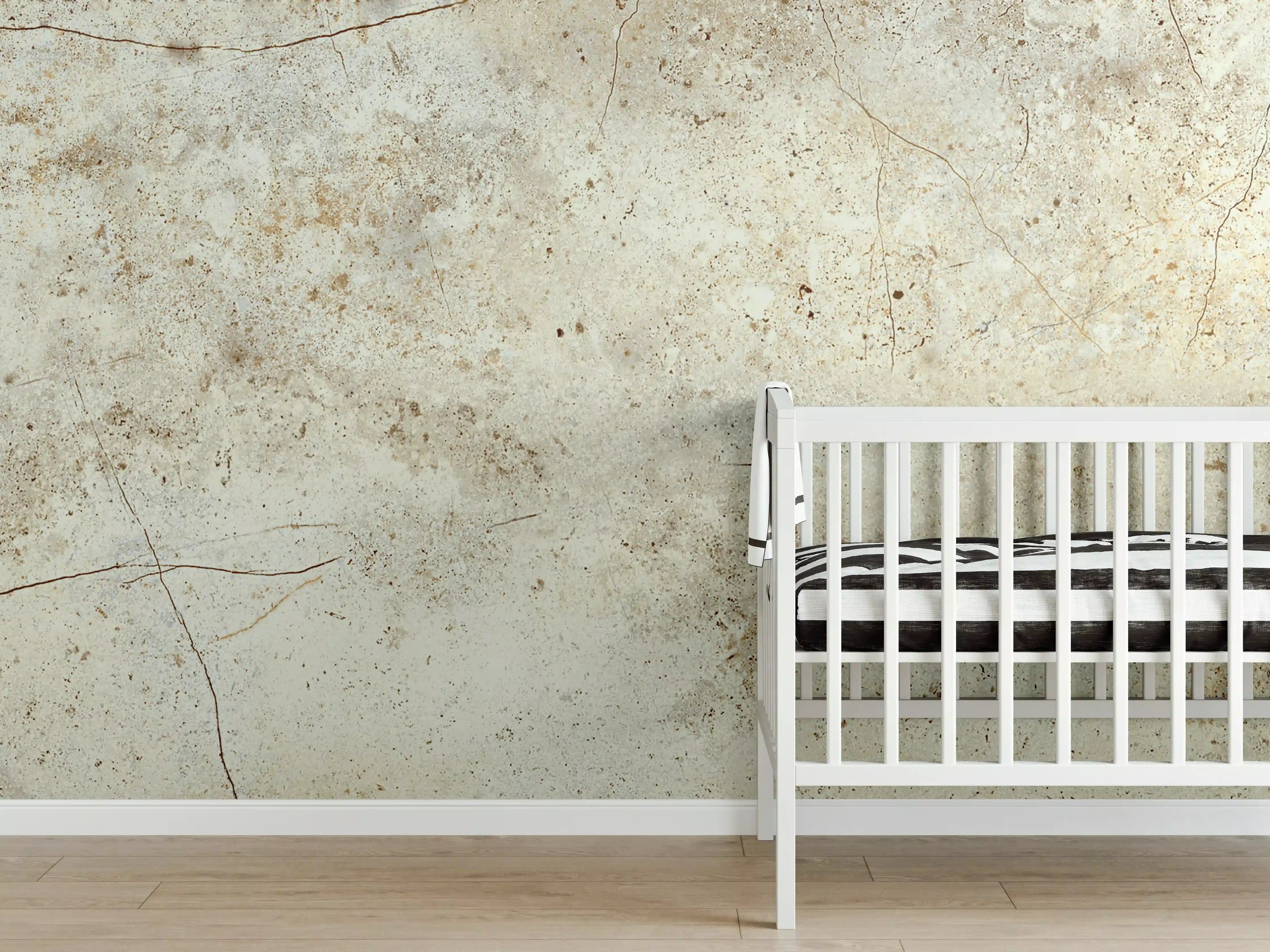 Babyzimmer Wandgestaltung - Marmor Textur hell