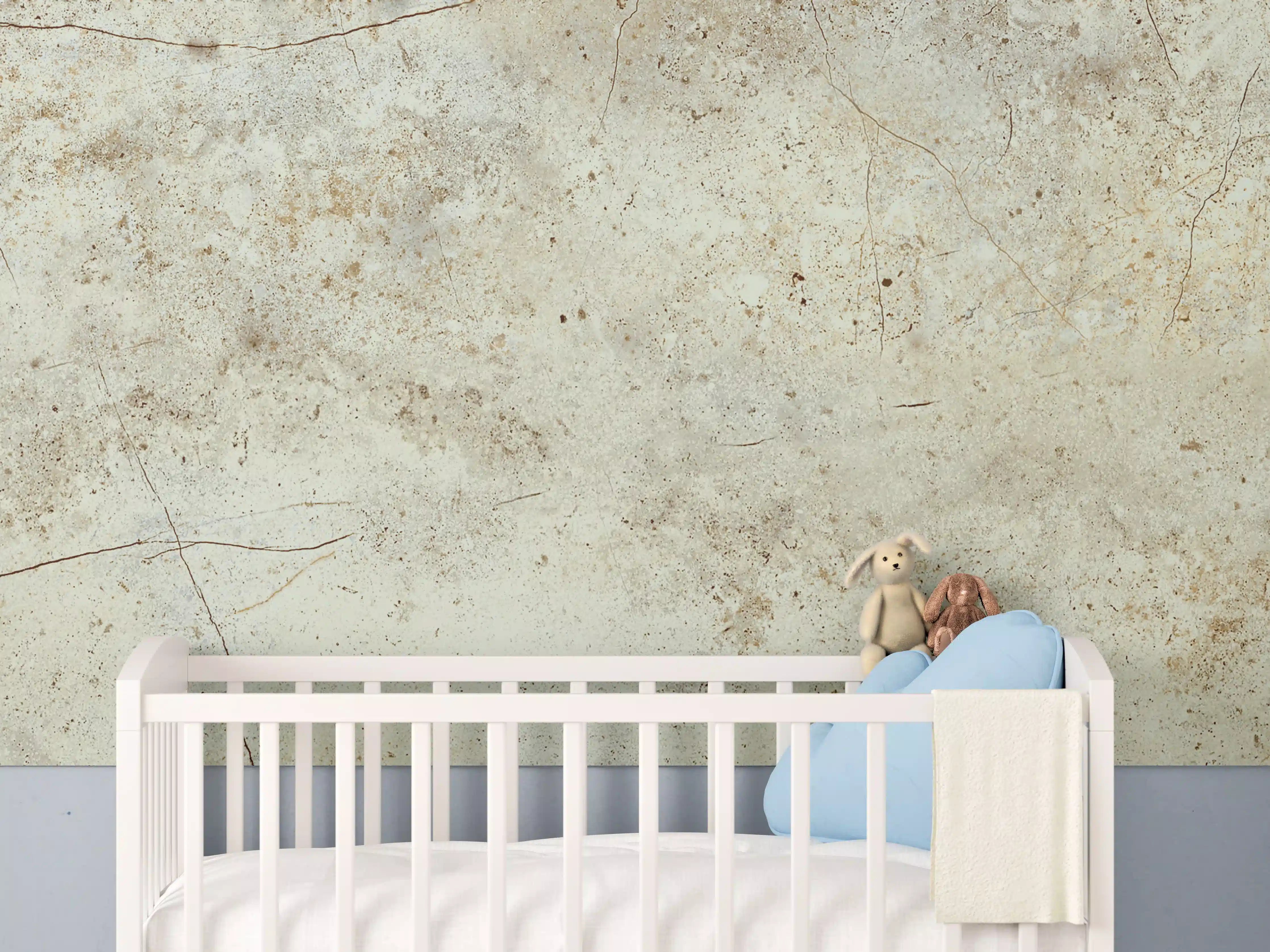 Babyzimmer Wandgestaltung - Marmor Textur hell