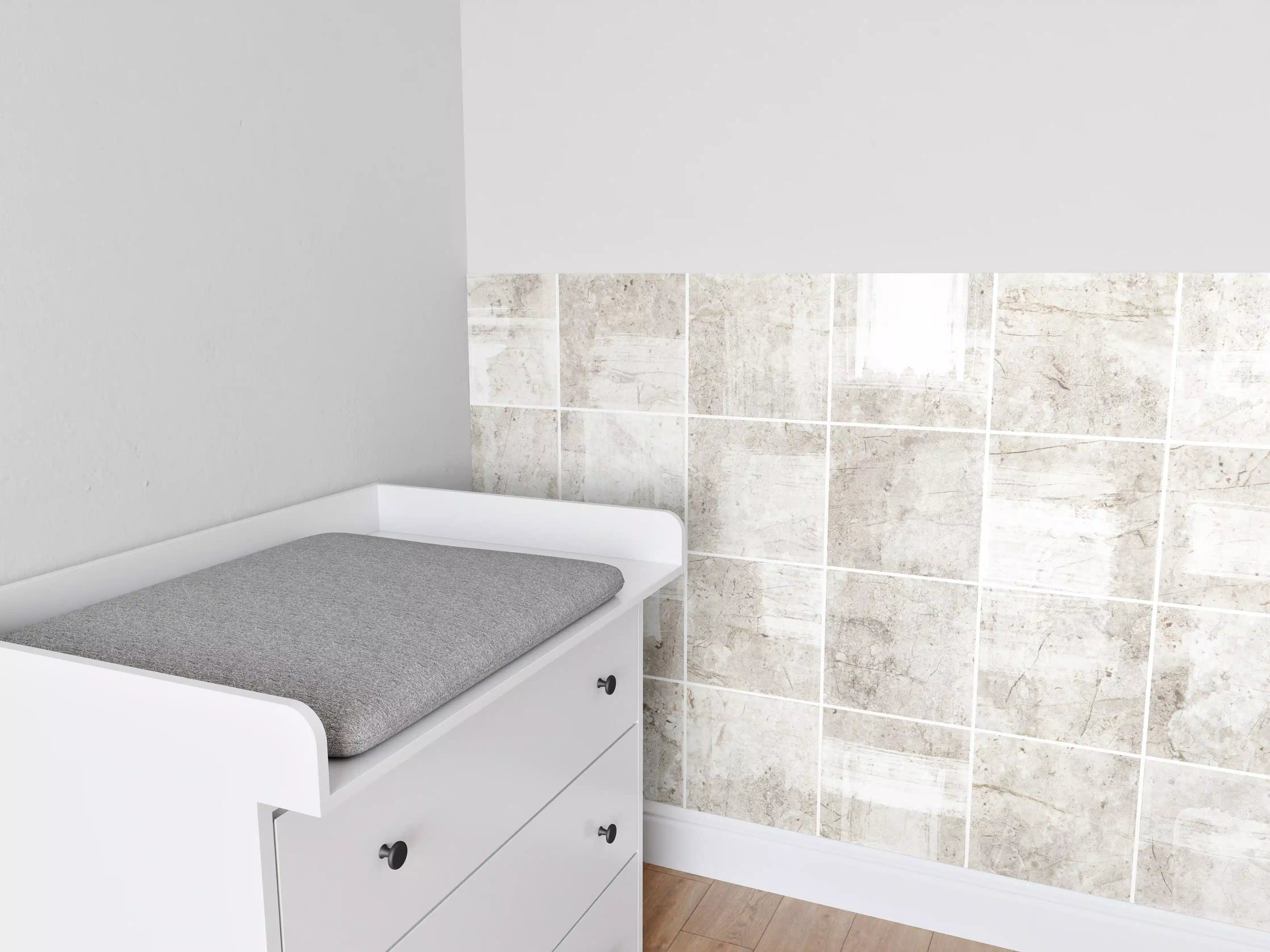 Babyzimmer Wandgestaltung - Marmortextur - Bürsteneffekt