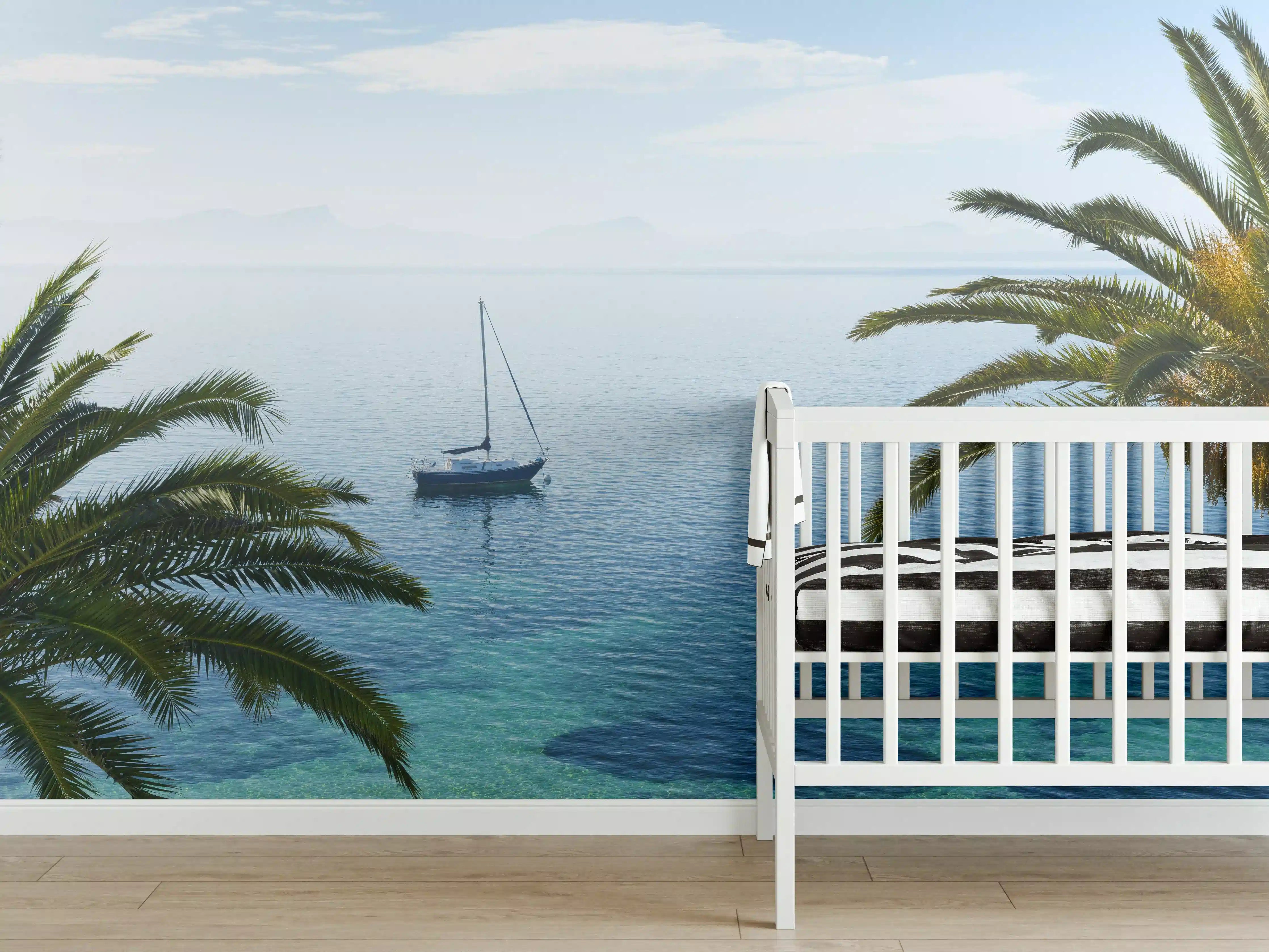 Babyzimmer Wandgestaltung - Meeres Ausblick - Mallorca