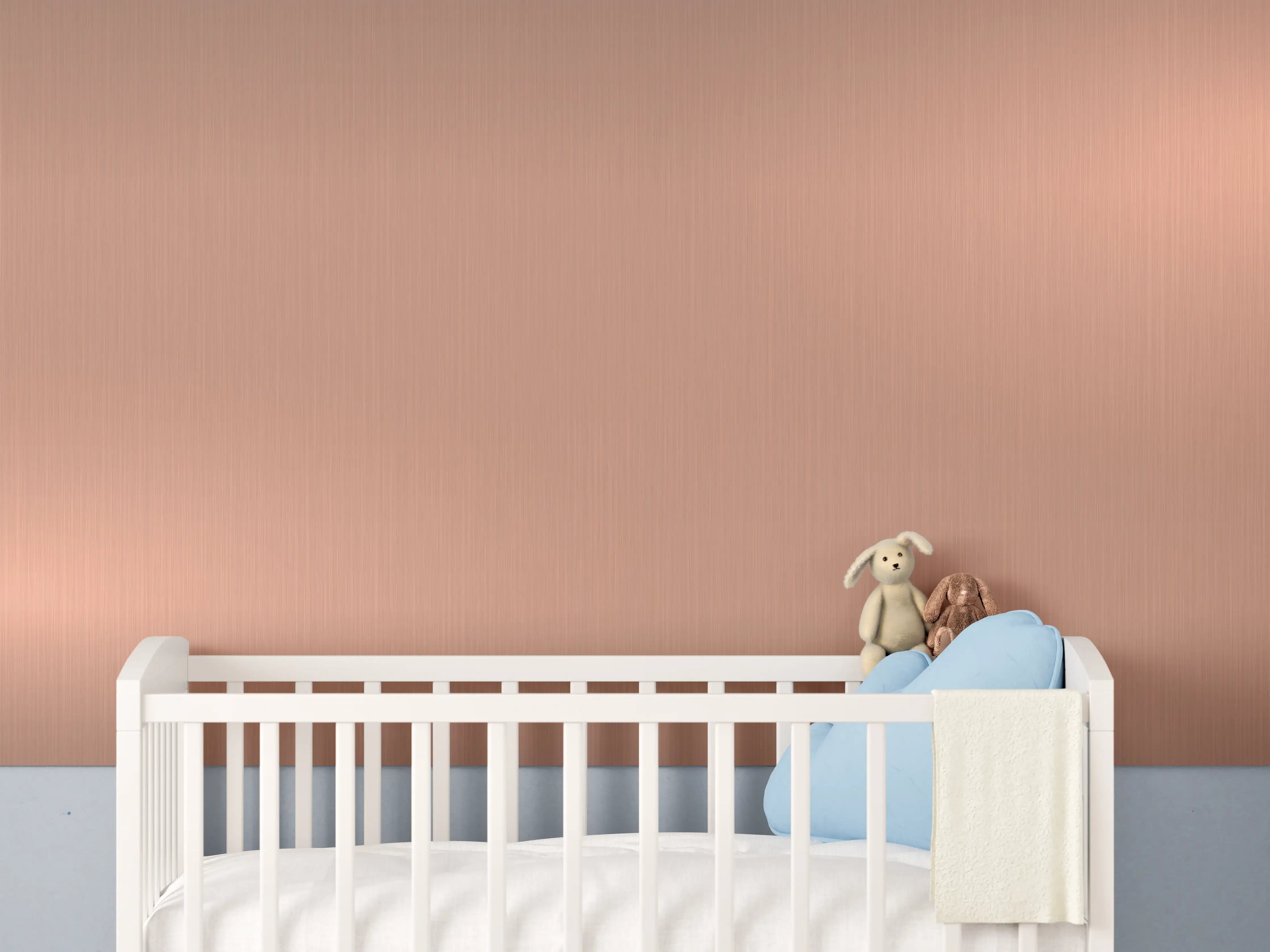 Babyzimmer Wandgestaltung - Metallische Gebürstete Bronze-Textur