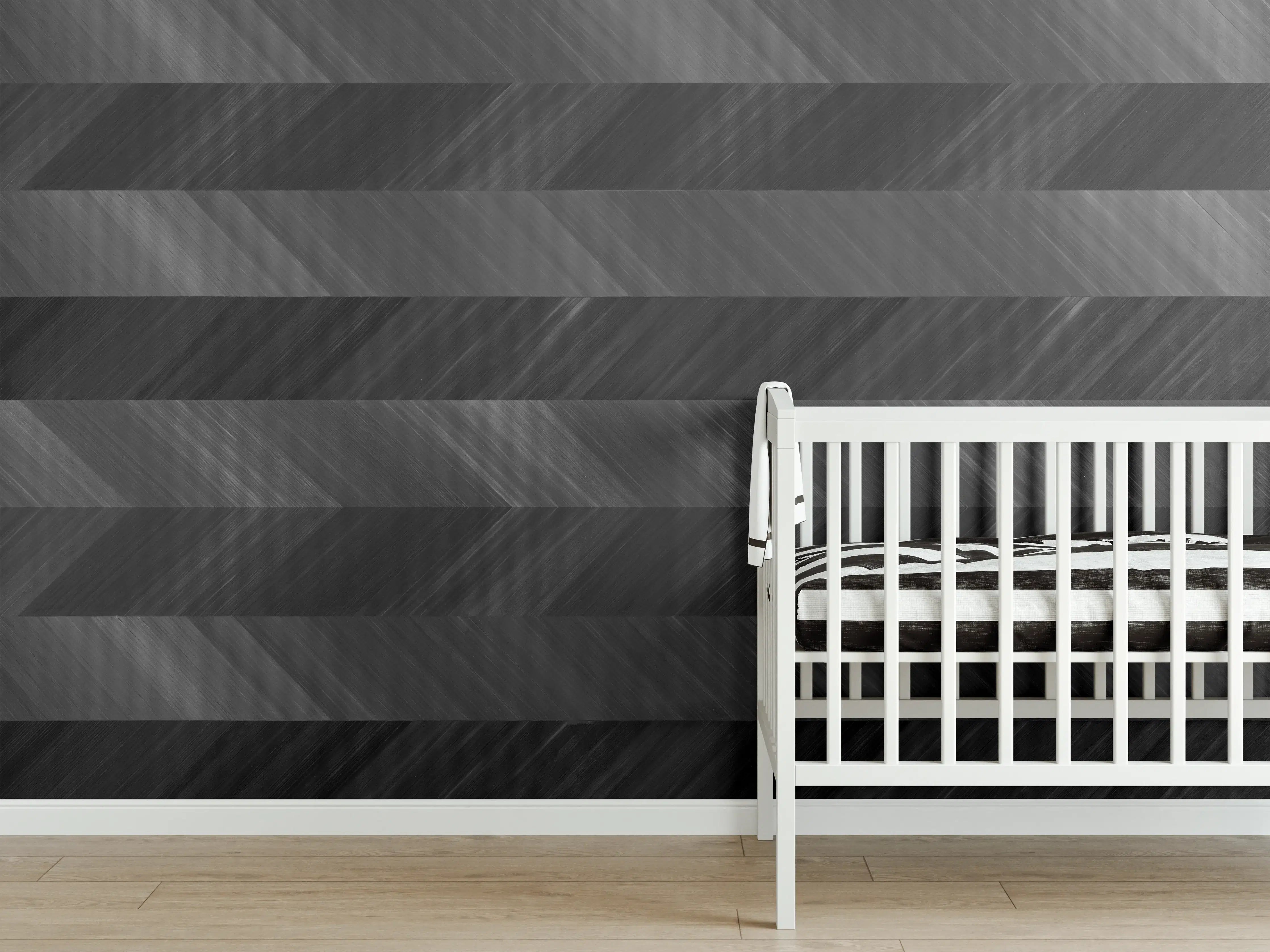 Babyzimmer Wandgestaltung - Minimaler Zickzack-Muster