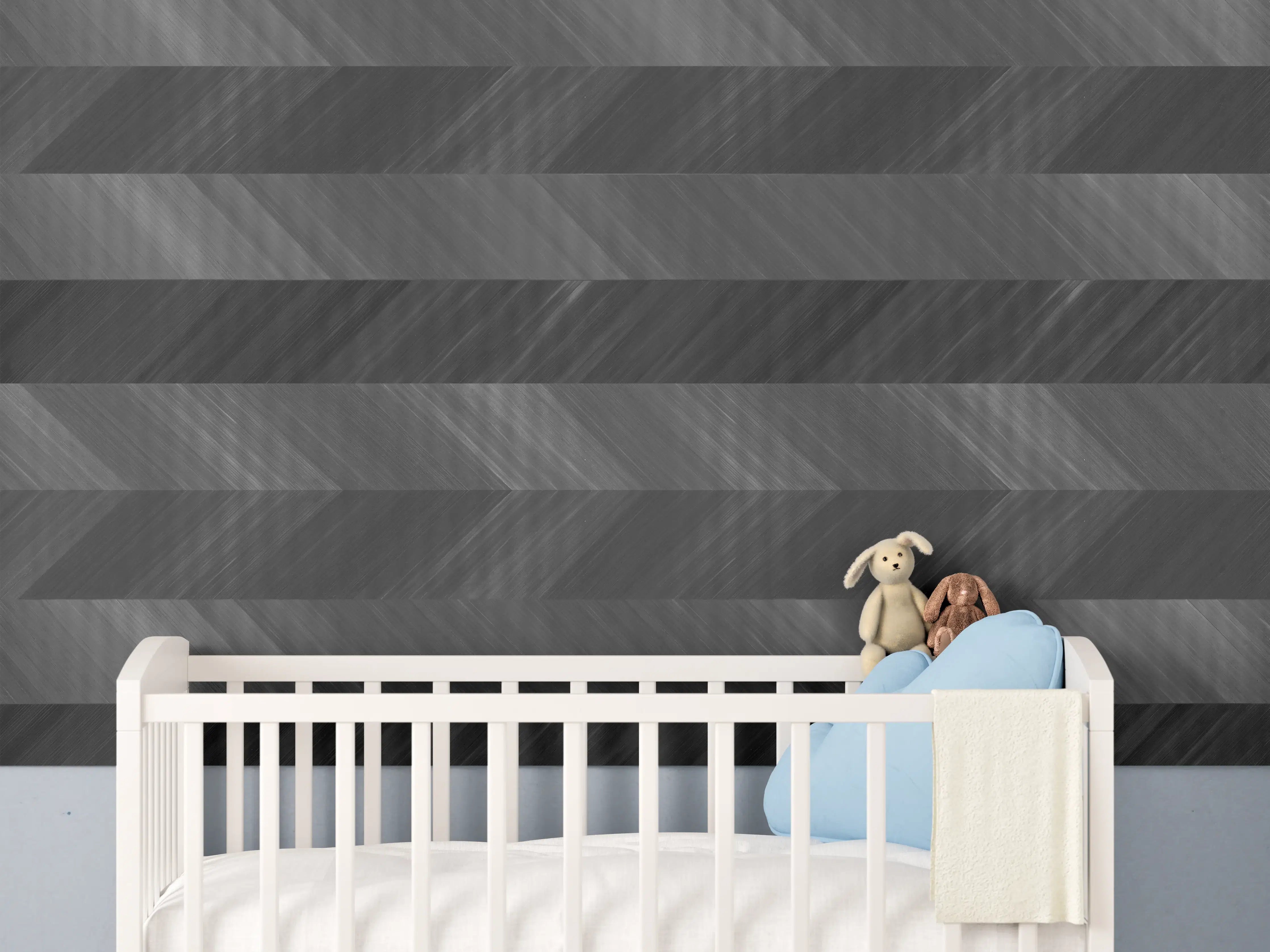 Babyzimmer Wandgestaltung - Minimaler Zickzack-Muster