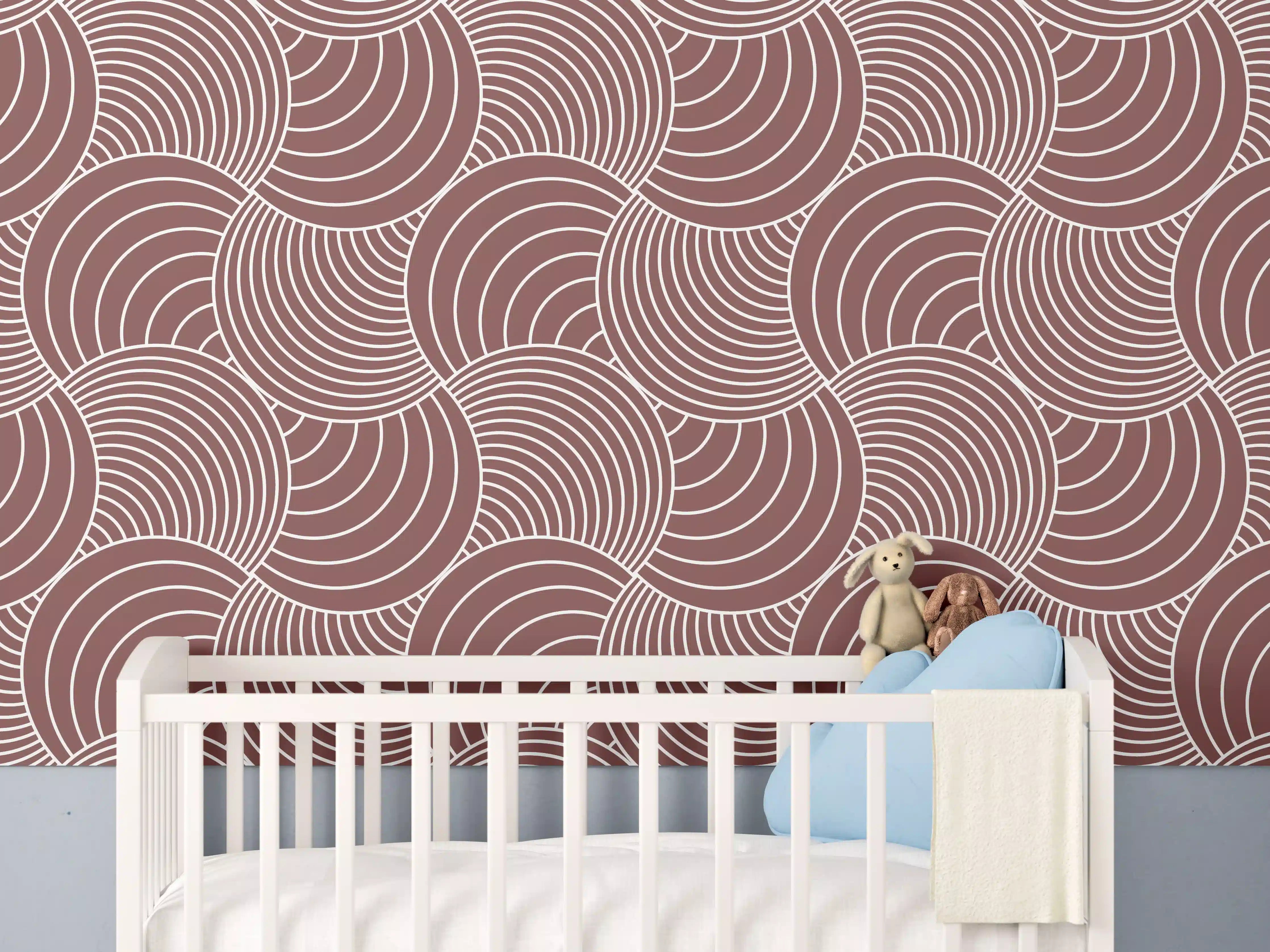 Babyzimmer Wandgestaltung - Moderne Brauntöne Wandgestaltung