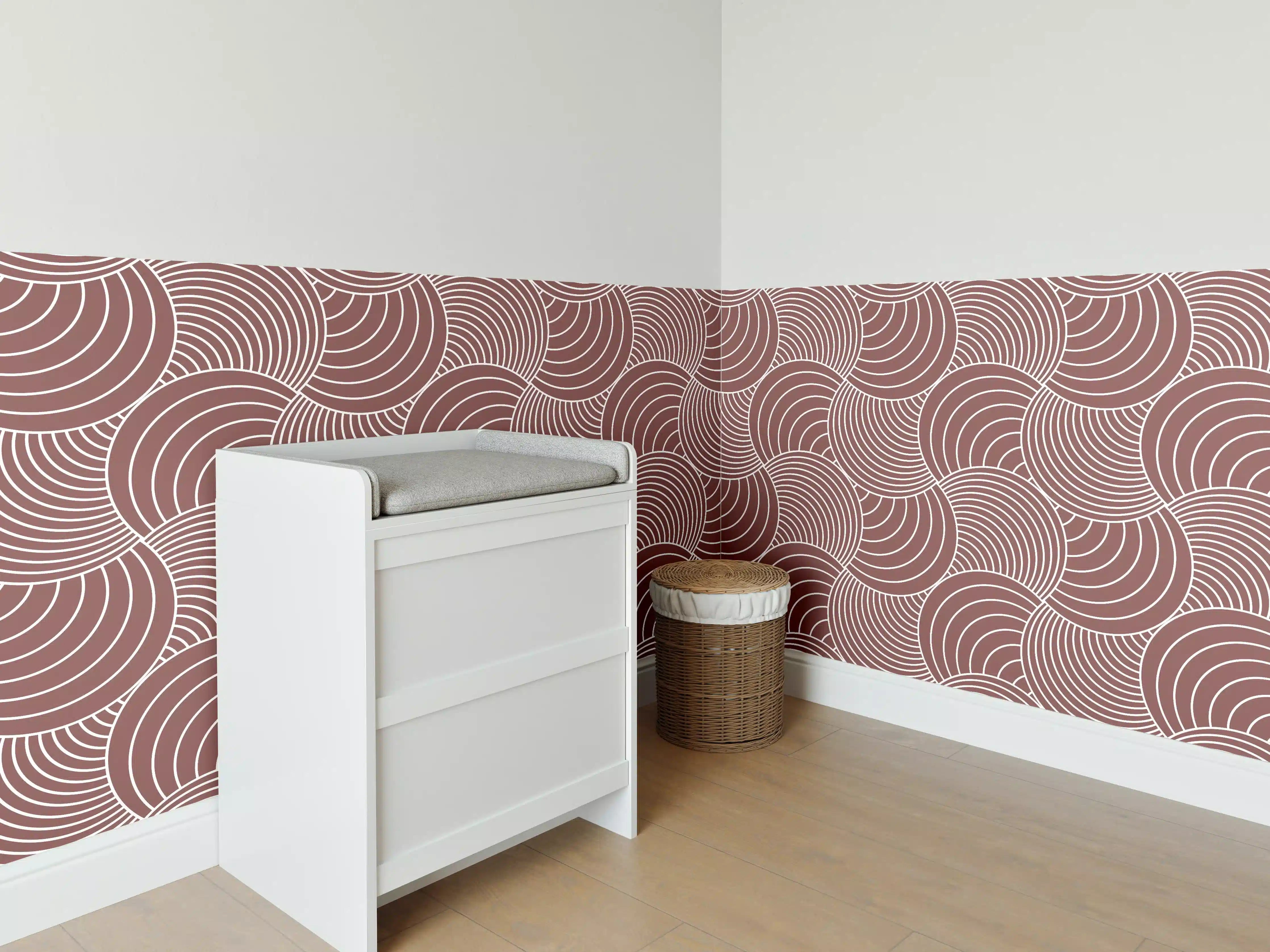 Babyzimmer Wandgestaltung - Moderne Brauntöne Wandgestaltung