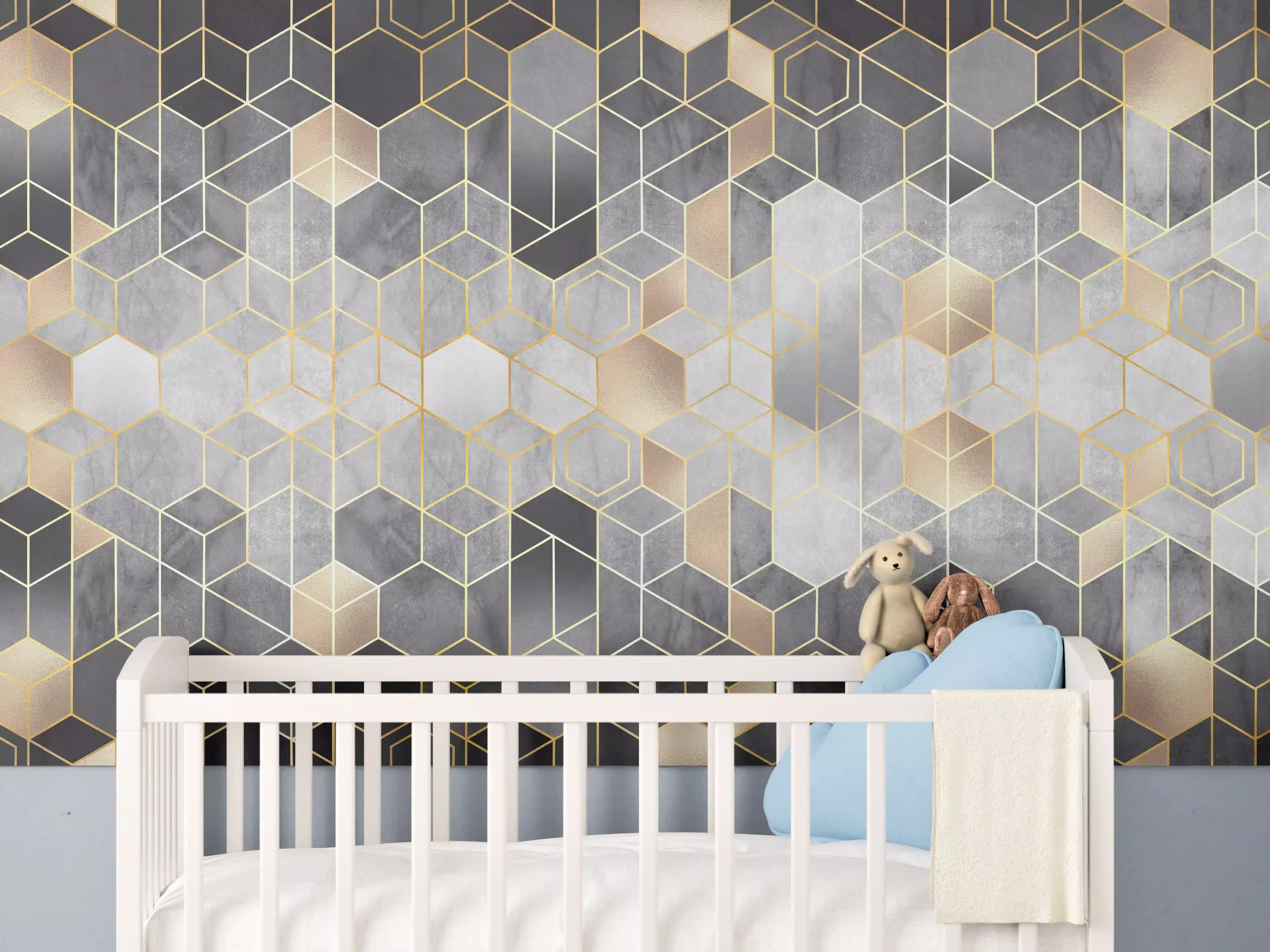 Babyzimmer Wandgestaltung - Moderne Darstellung - Luxus