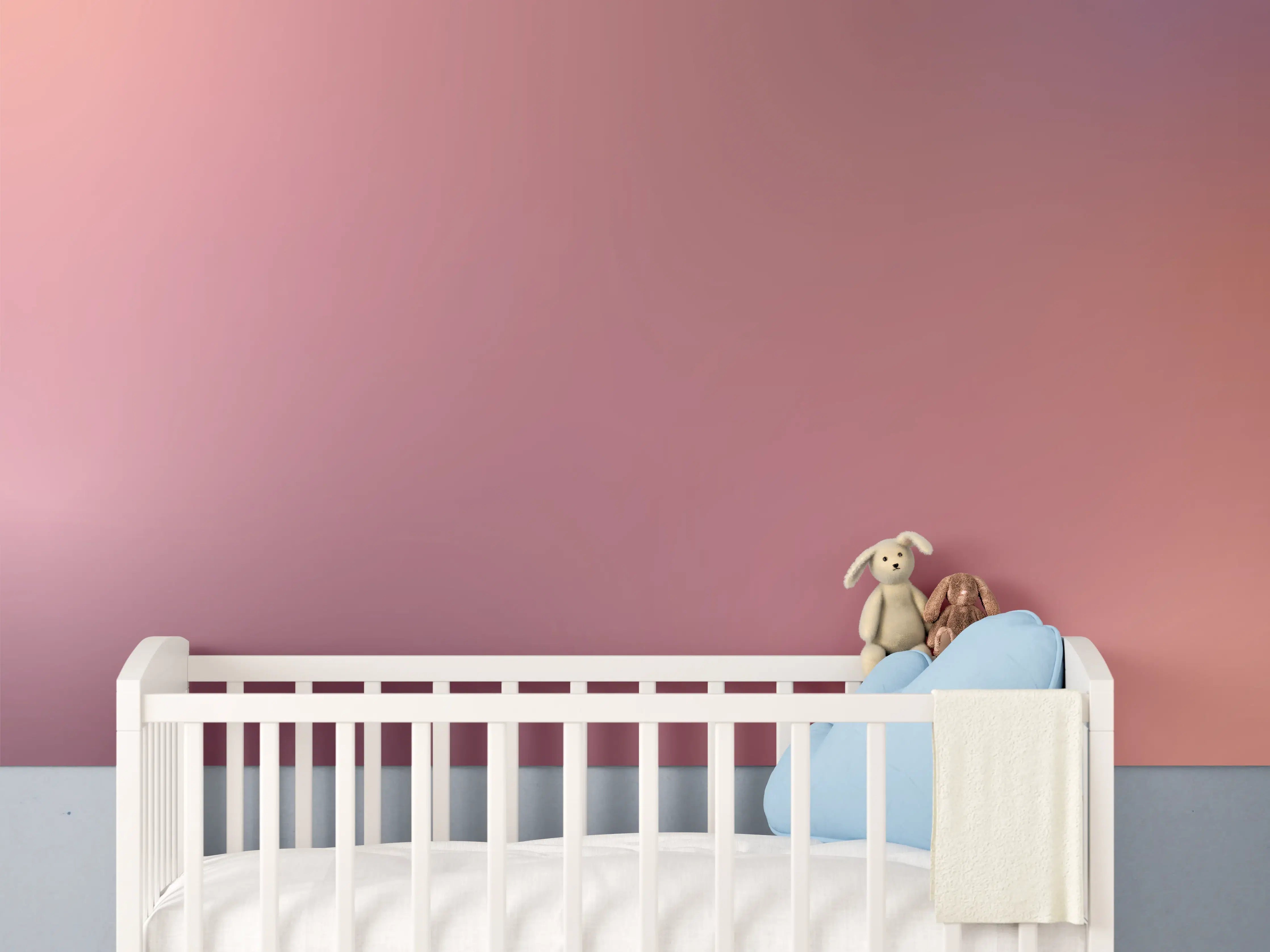 Babyzimmer Wandgestaltung - Moderne Farbe mit sanfter Textur