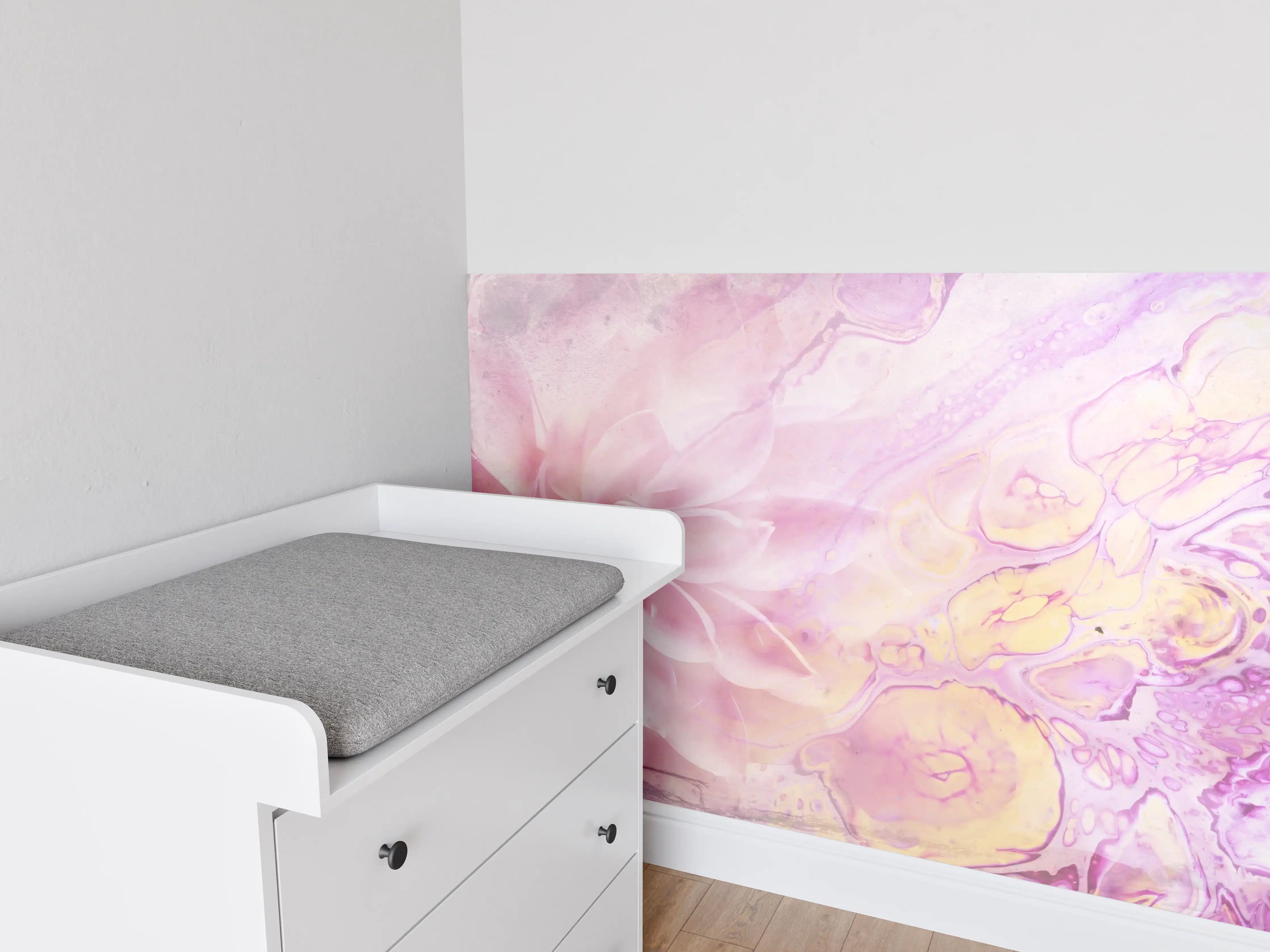 Babyzimmer Wandgestaltung - Moderne Kunst - Floral