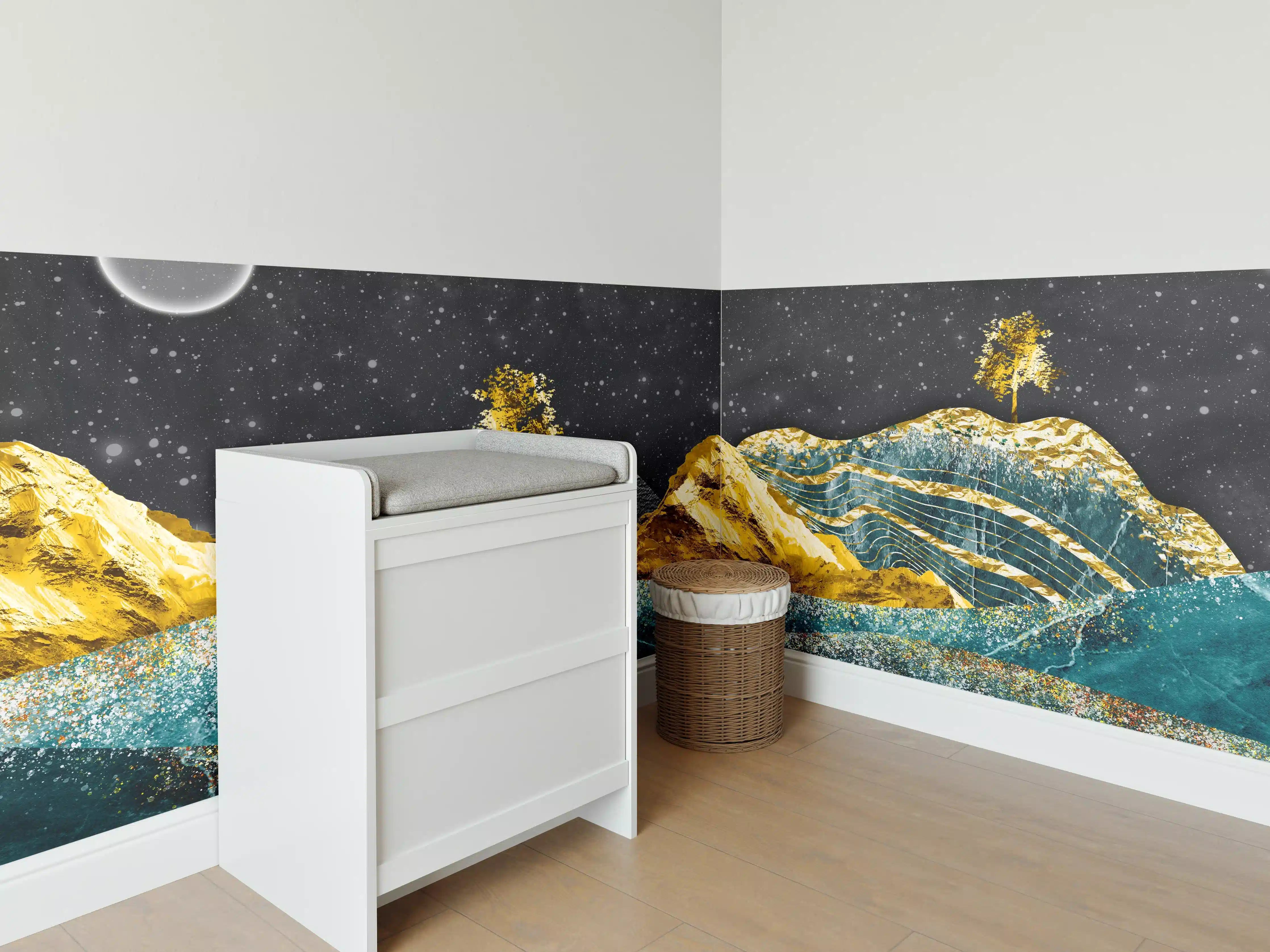 Babyzimmer Wandgestaltung - Moderne Kunst - Landschaft
