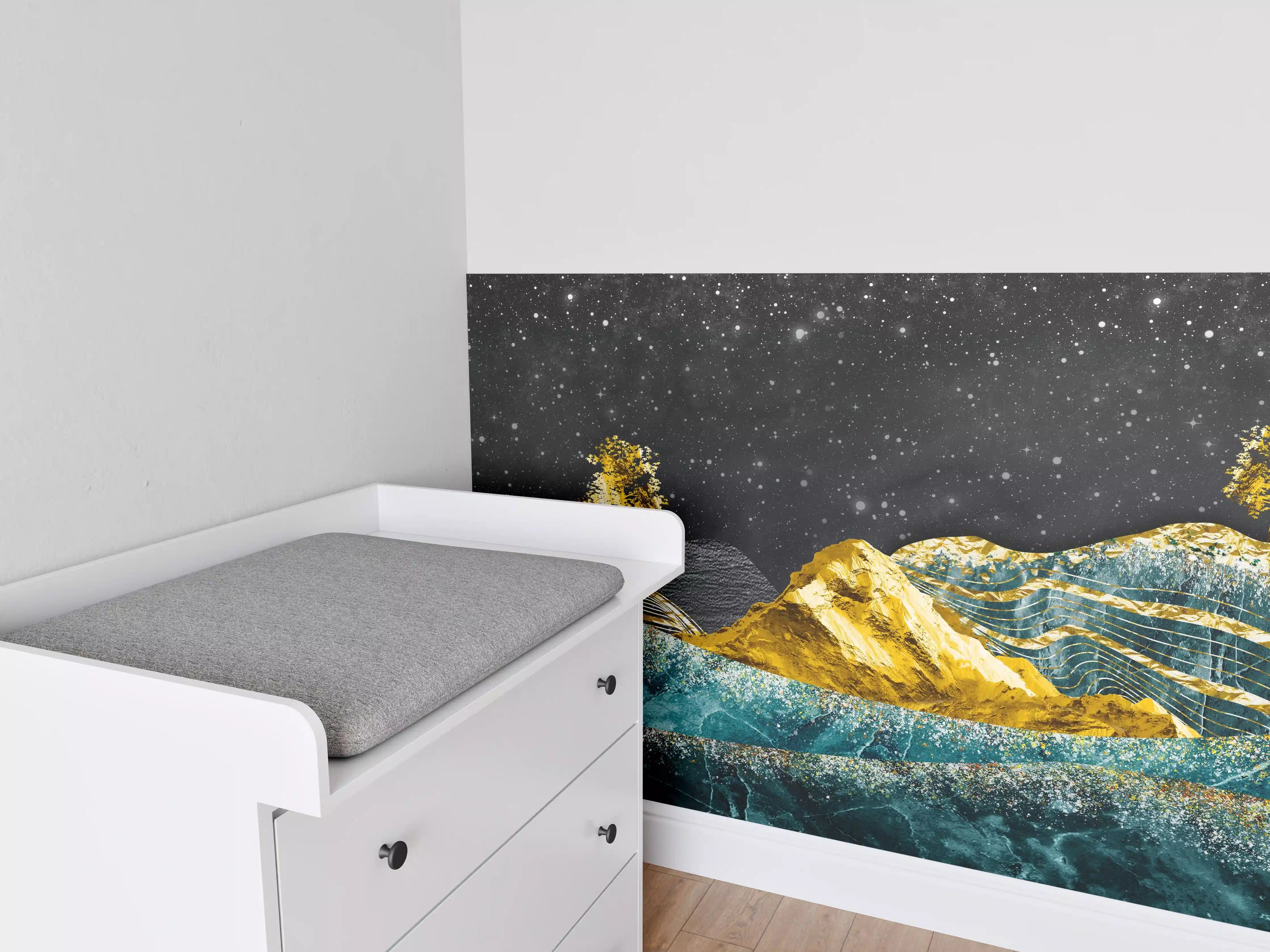 Babyzimmer Wandgestaltung - Moderne Kunst - Landschaft
