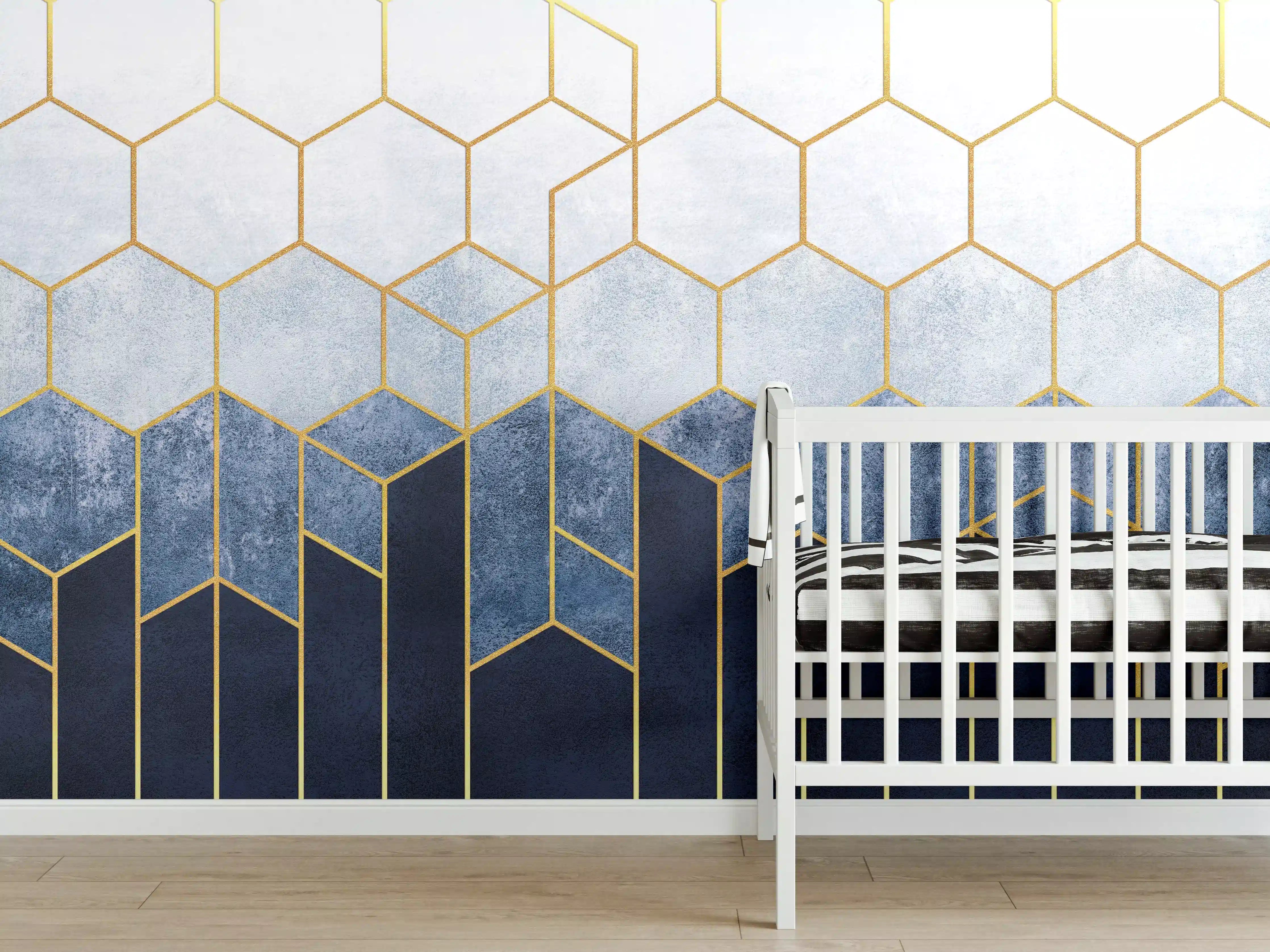 Babyzimmer Wandgestaltung - Moderne Wandstruktur