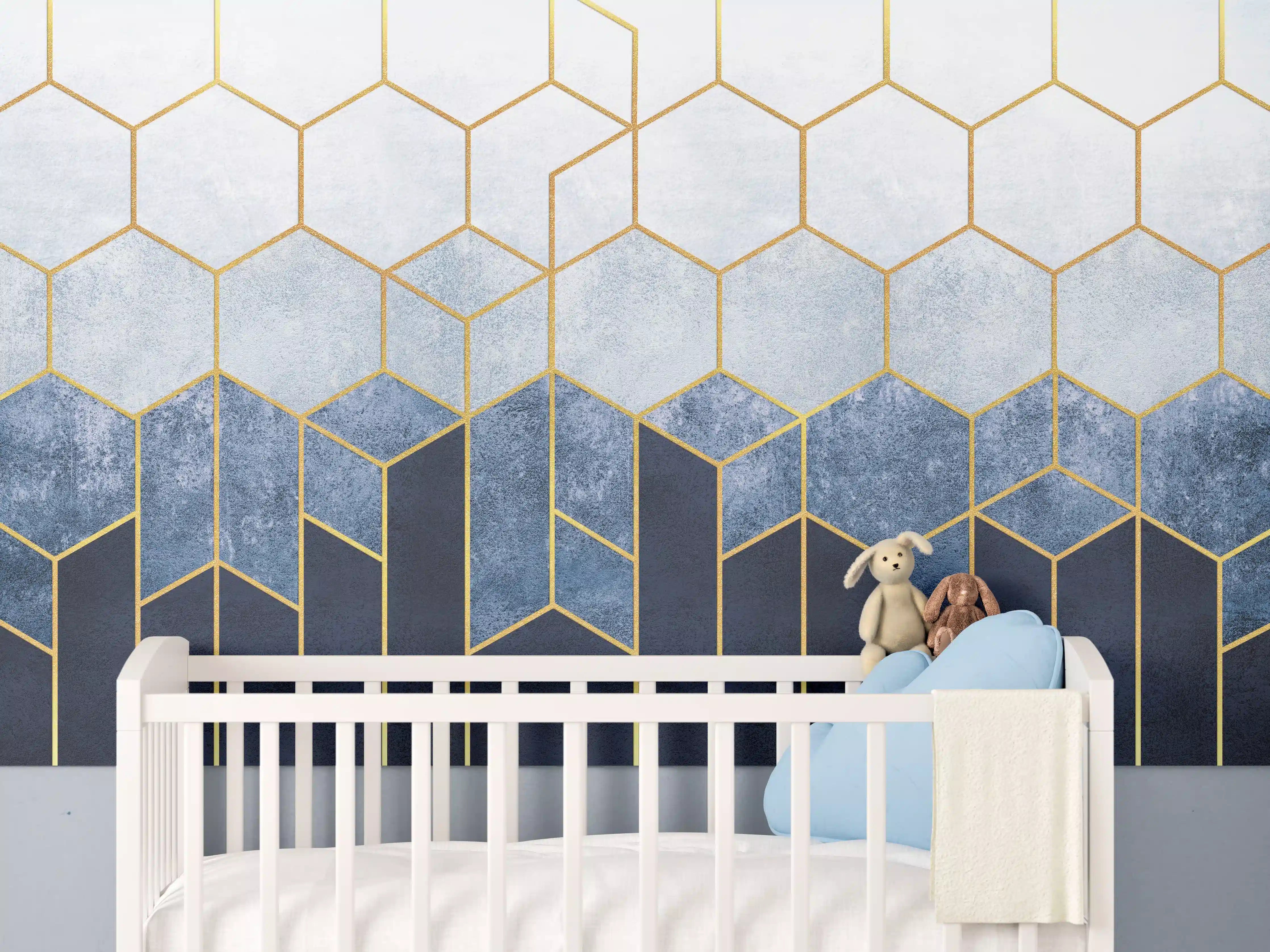 Babyzimmer Wandgestaltung - Moderne Wandstruktur