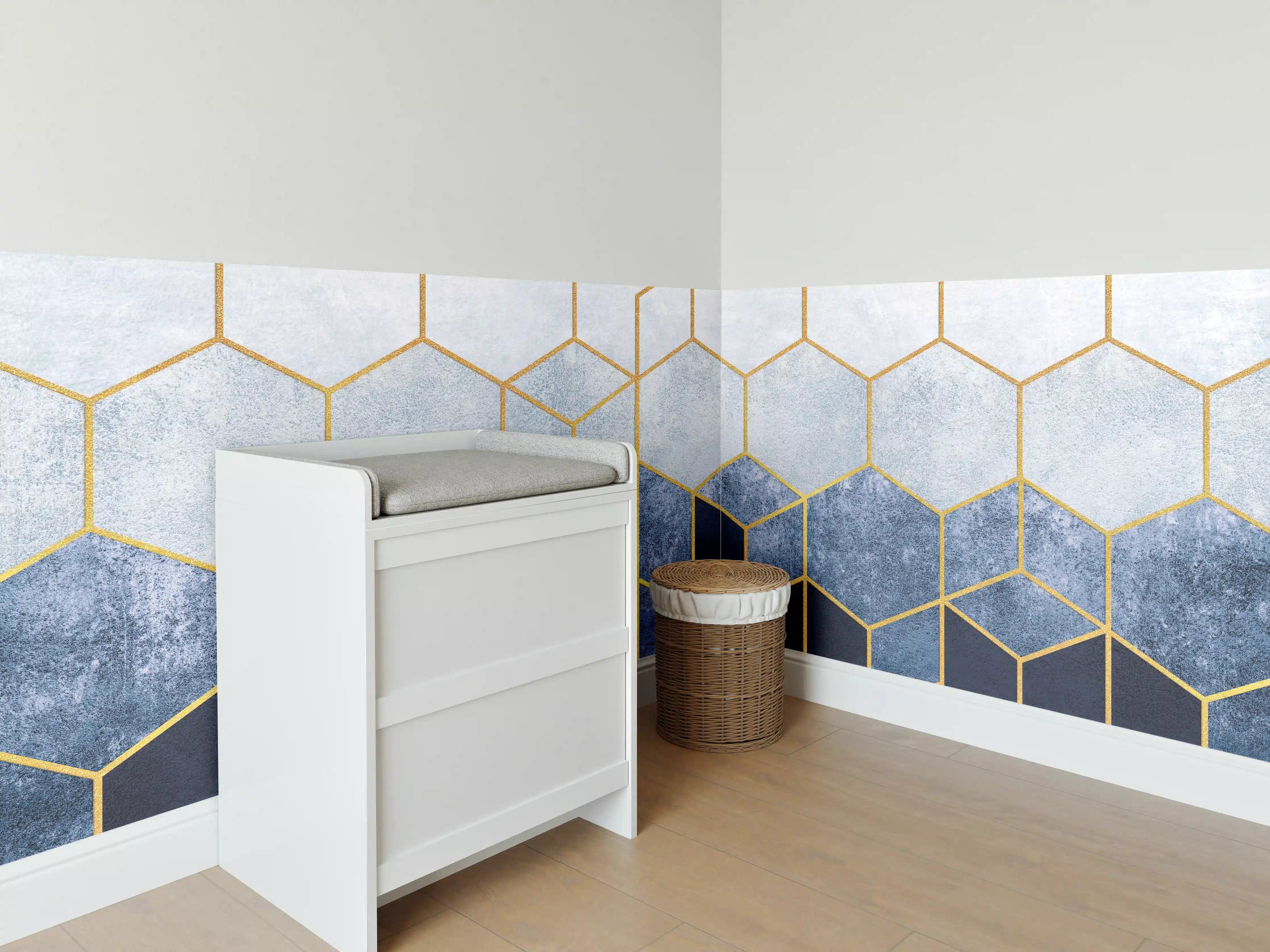 Babyzimmer Wandgestaltung - Moderne Wandstruktur