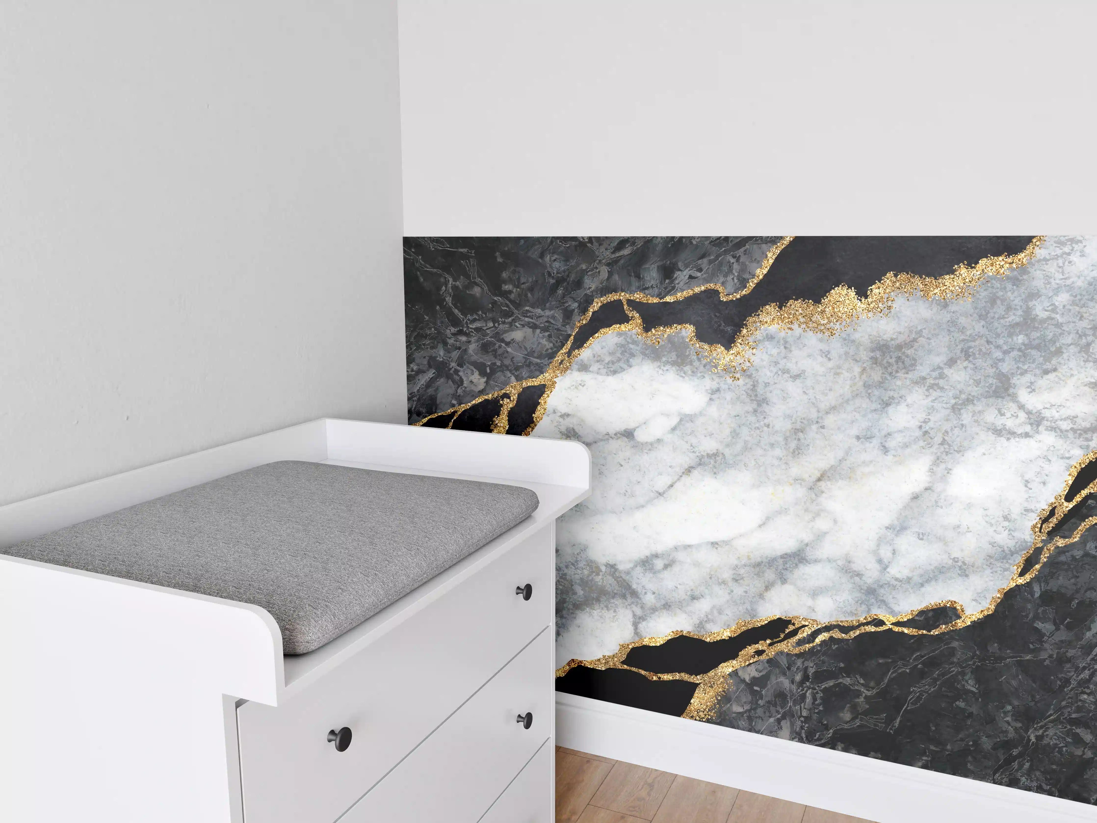Babyzimmer Wandgestaltung - Moderne rissige Oberfläche