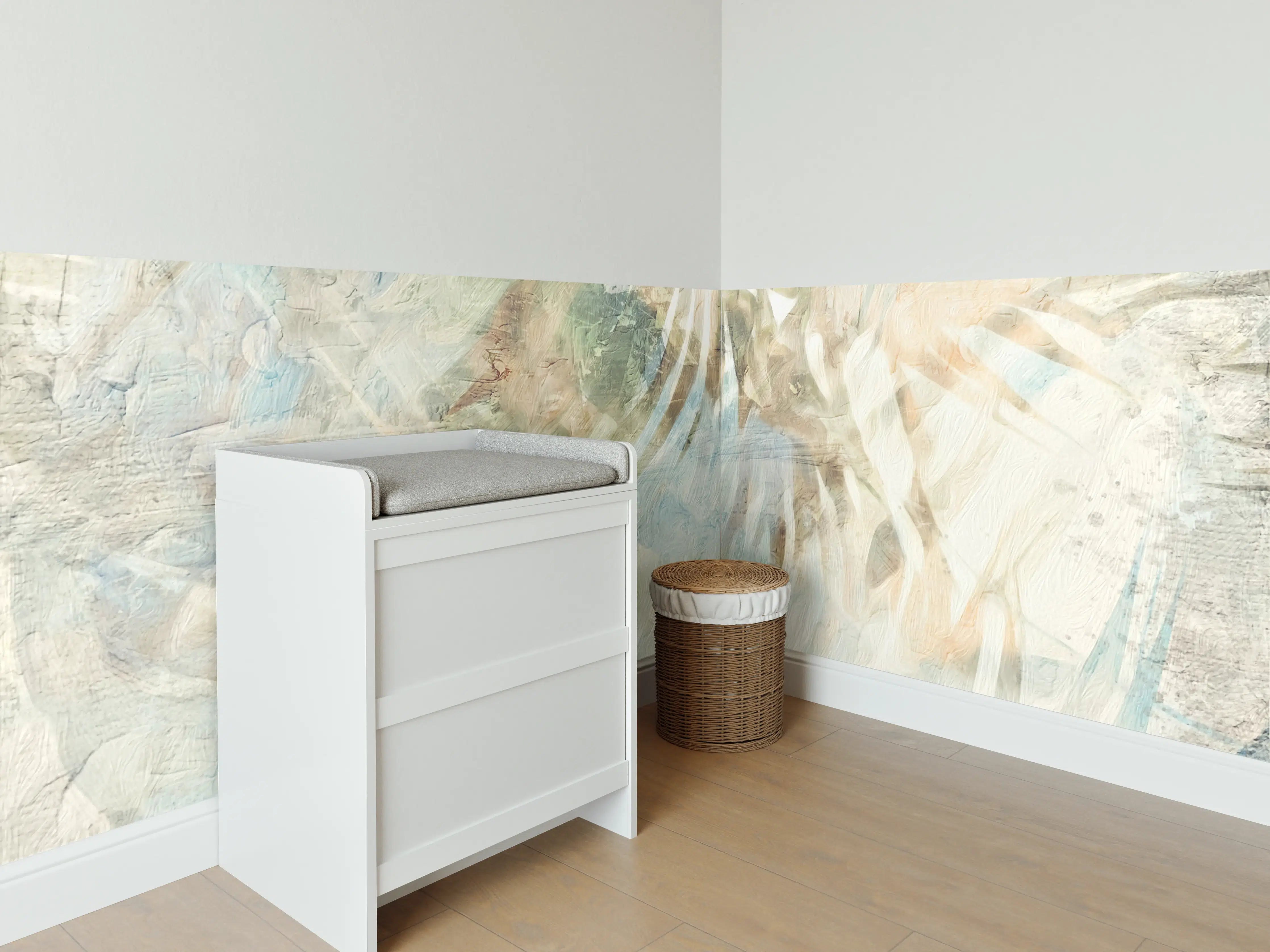 Babyzimmer Wandgestaltung - Modernes Dschungel Gemälde 2