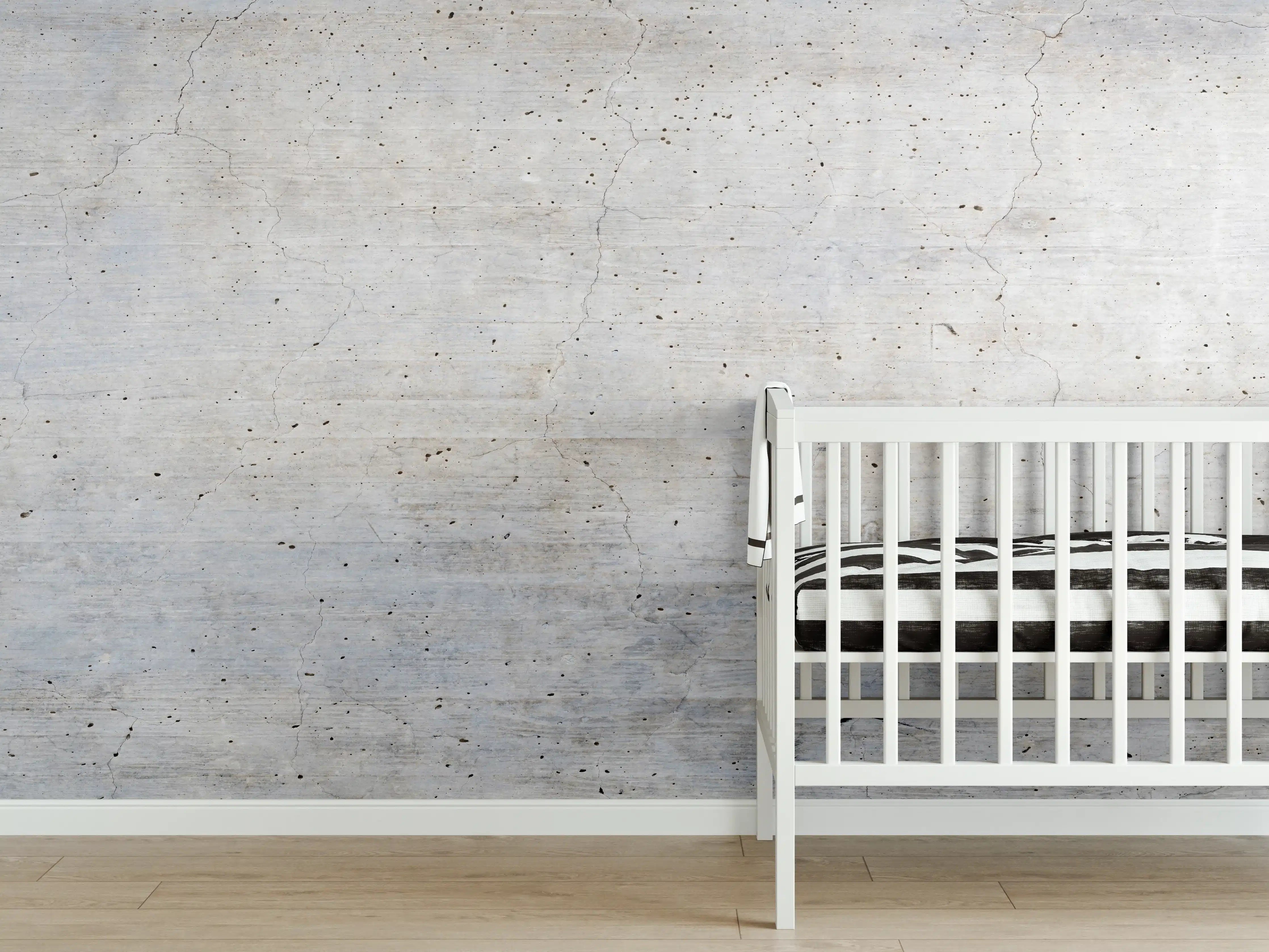 Babyzimmer Wandgestaltung - Modernes Grau-Weiß Wanddesign