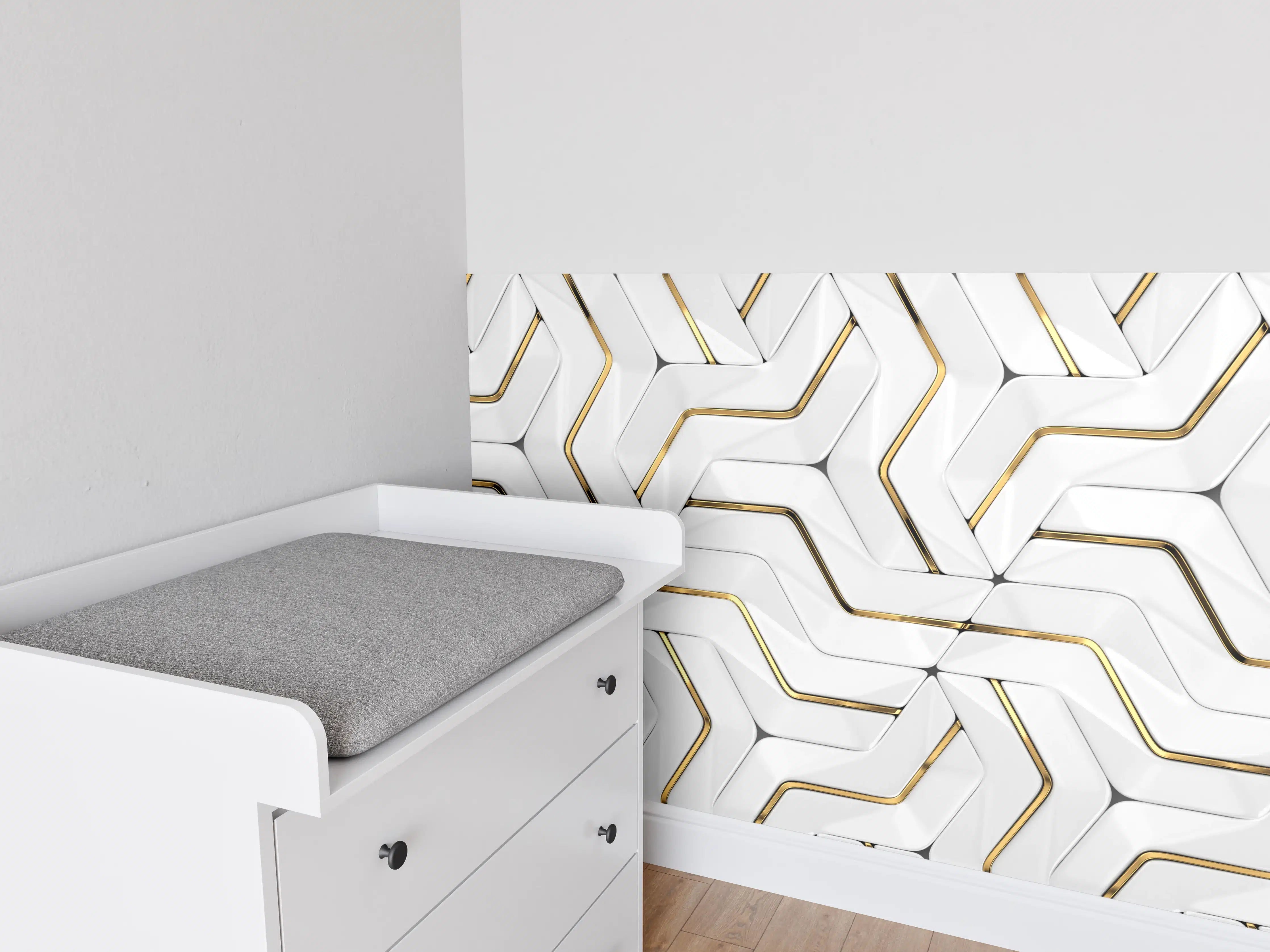 Babyzimmer Wandgestaltung - Modernes Hintergrund Muster
