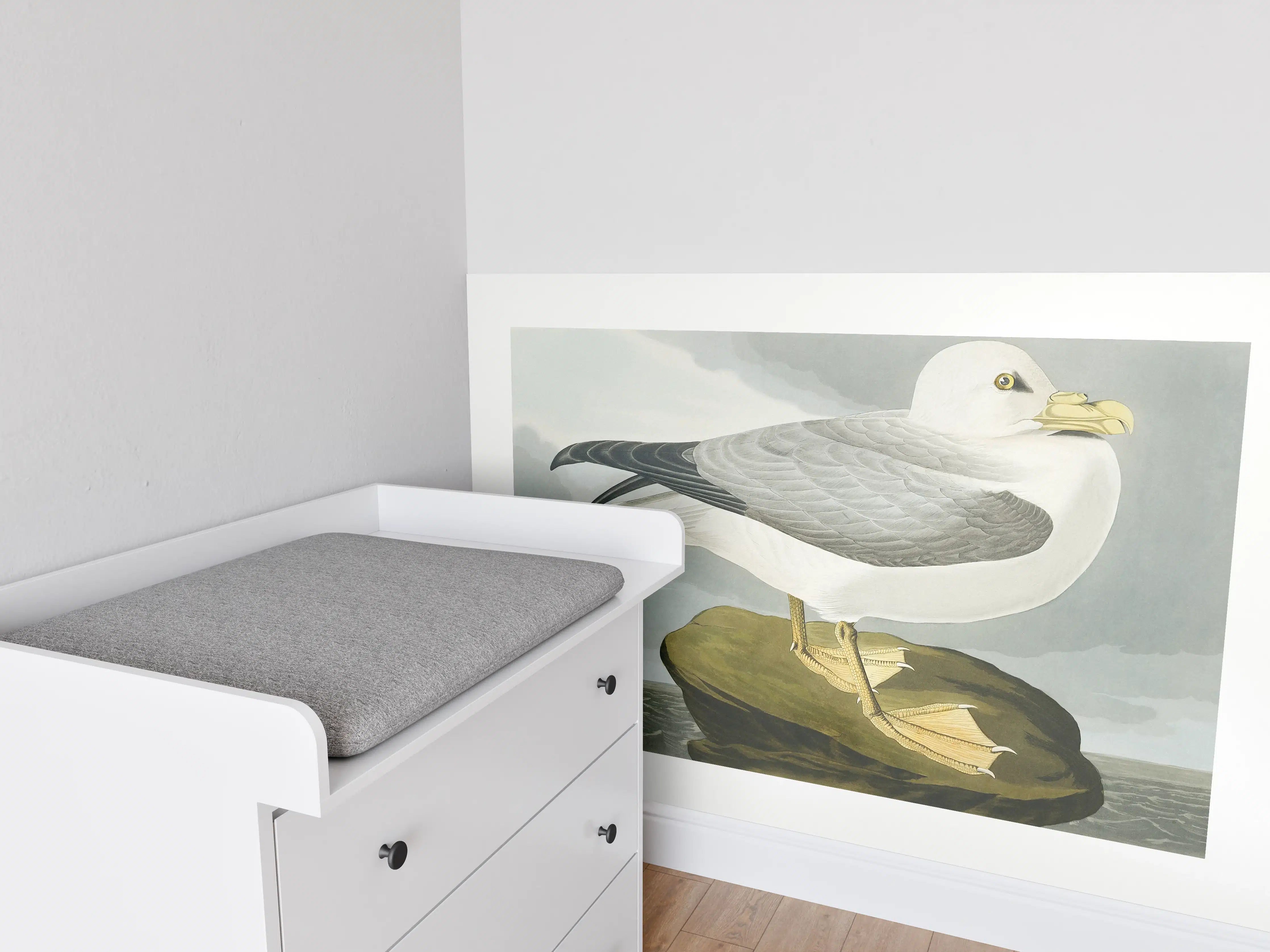 Babyzimmer Wandgestaltung - Möwe im Meer - Robert Havell