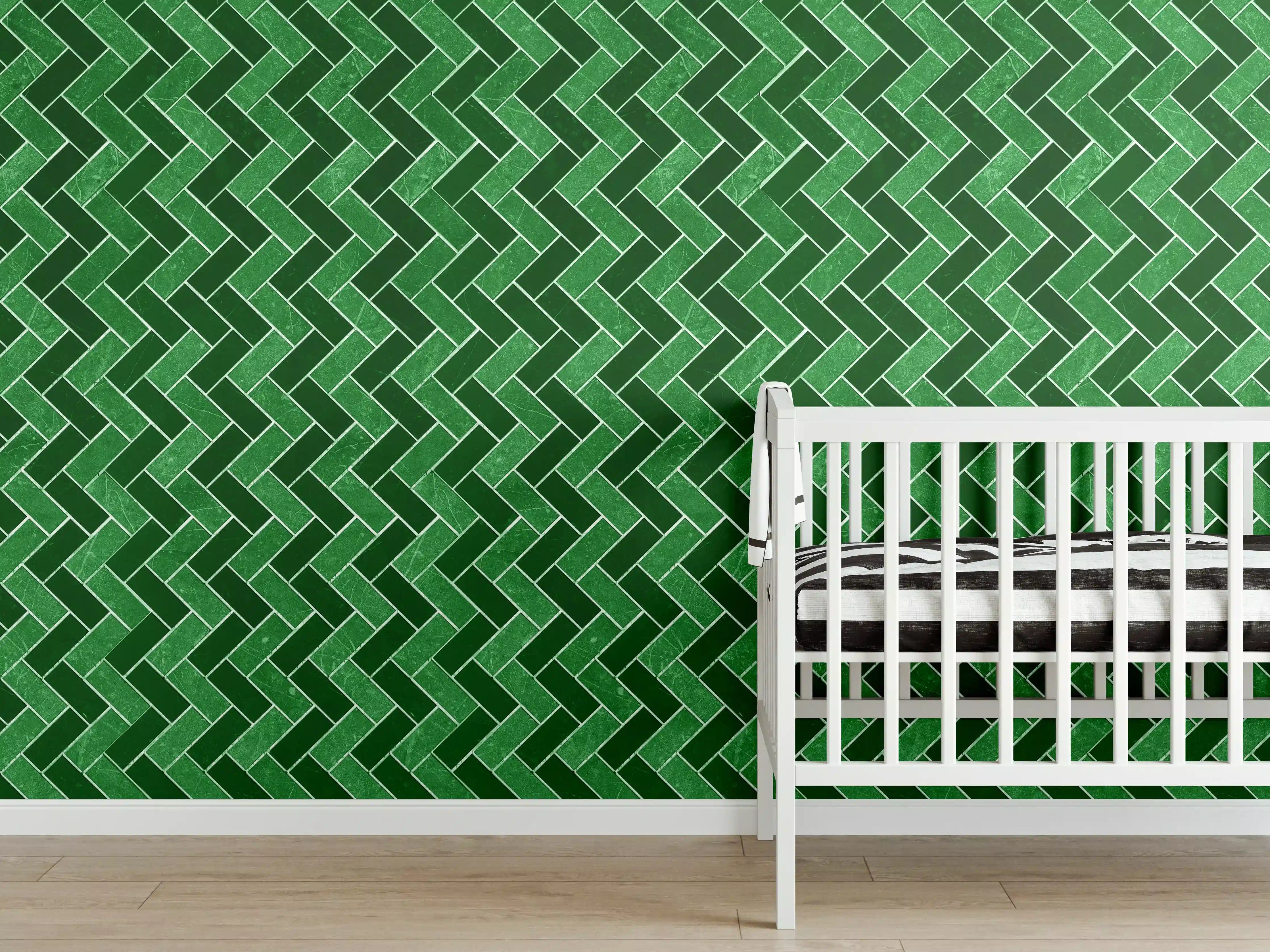 Babyzimmer Wandgestaltung - Mosaik Textur - Fliesen