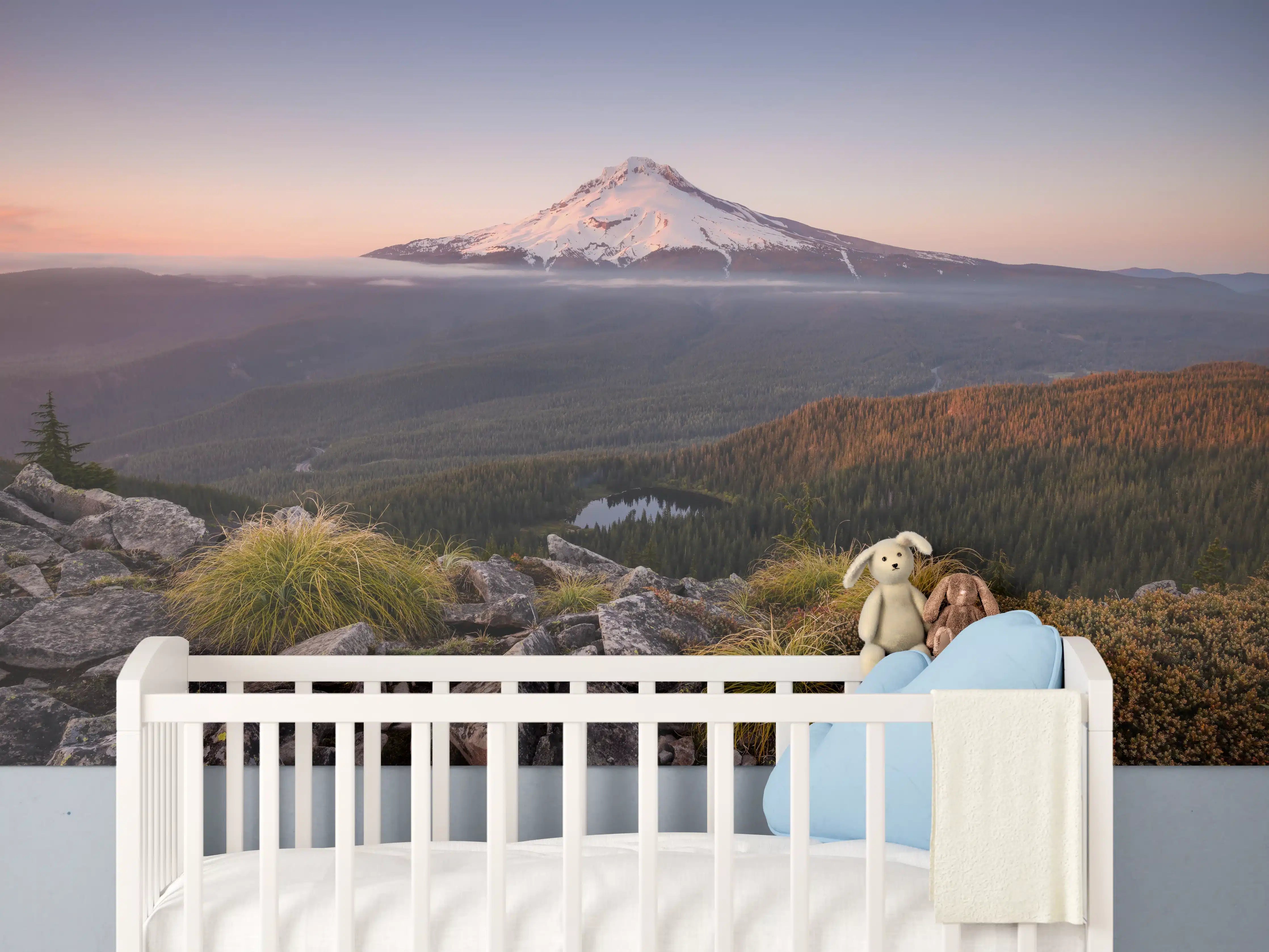 Babyzimmer Wandgestaltung - Mount Hood Winterdämmerung