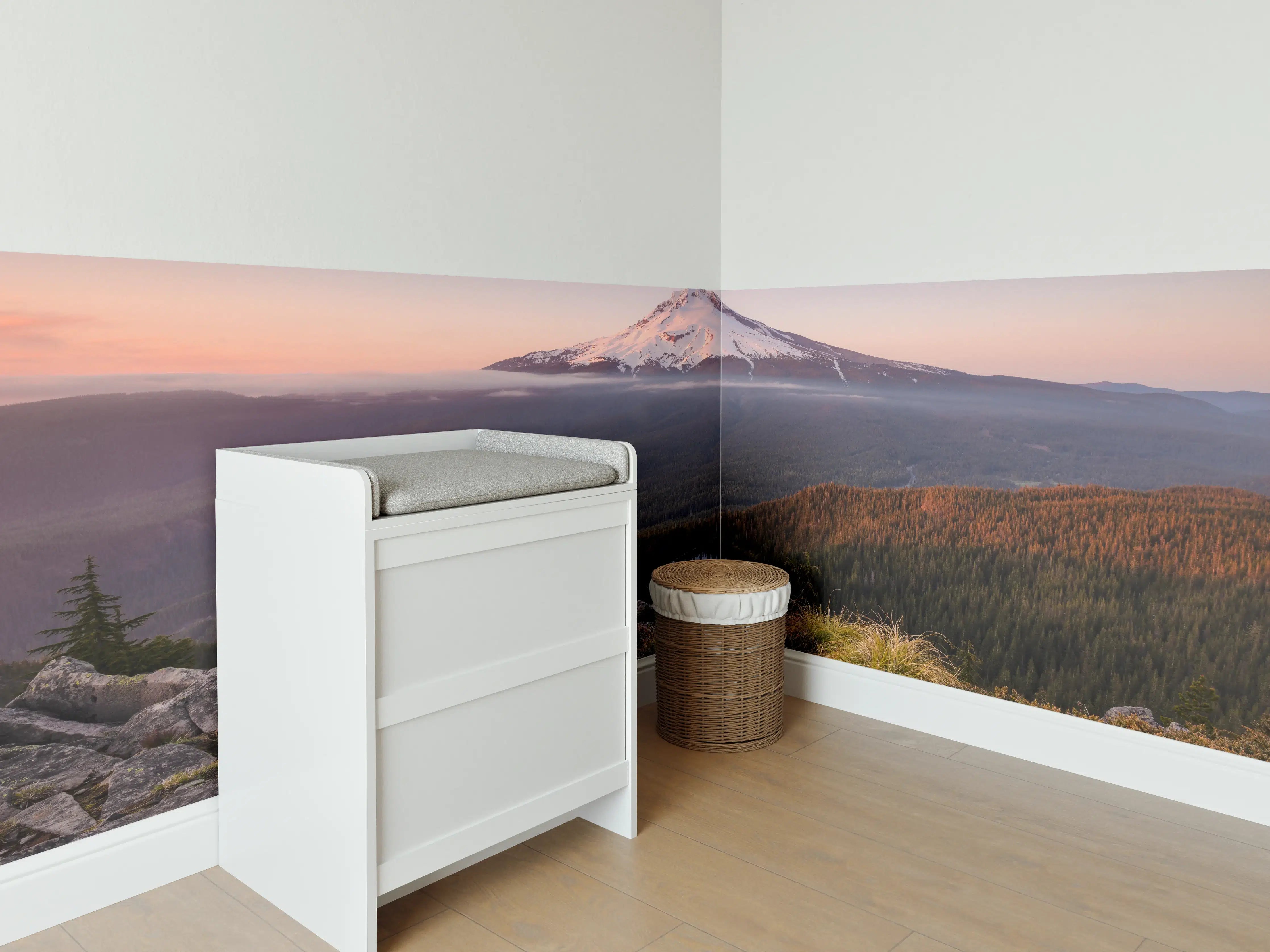 Babyzimmer Wandgestaltung - Mount Hood Winterdämmerung