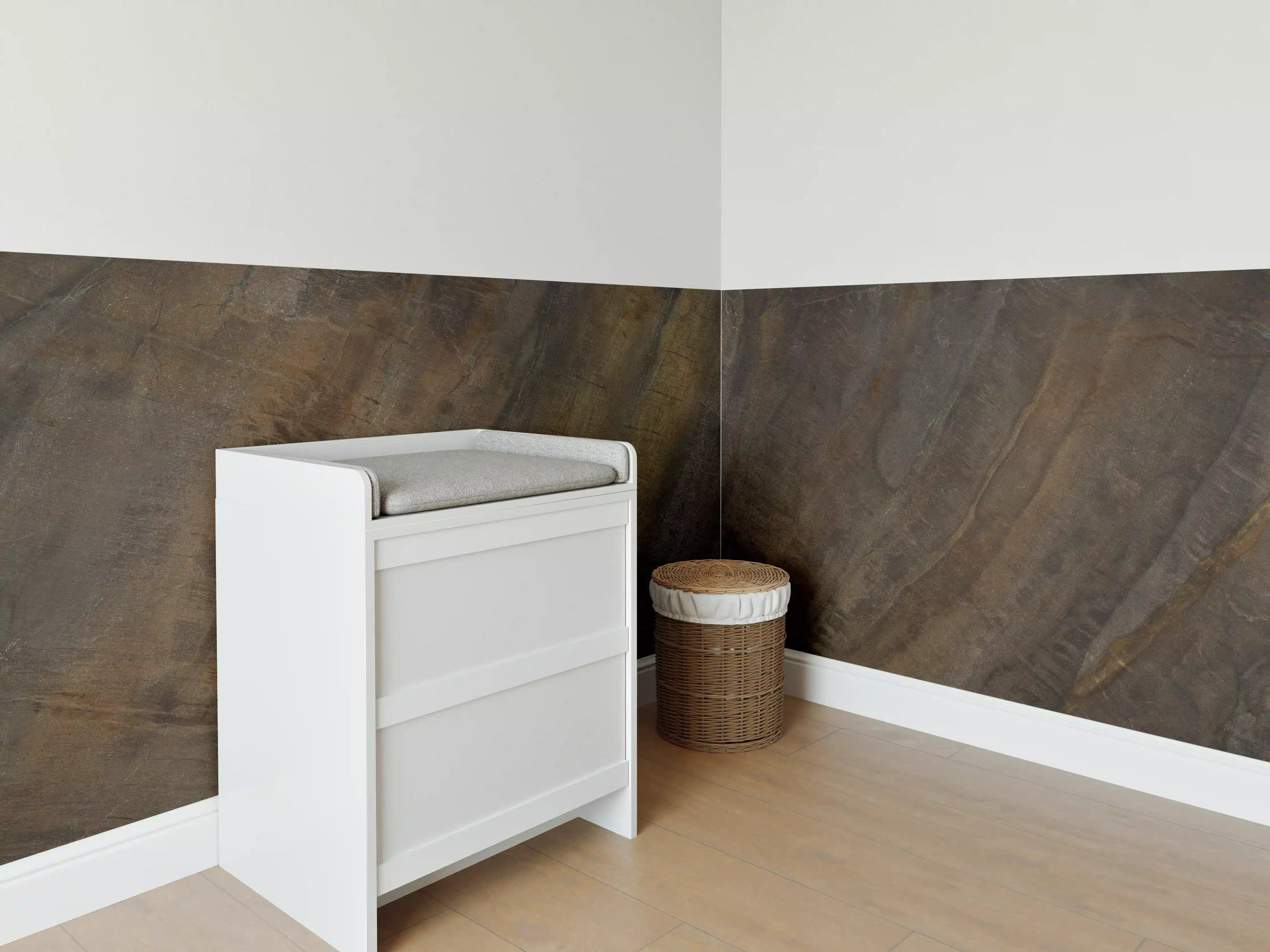 Babyzimmer Wandgestaltung - Multicolor raue Marmortextur