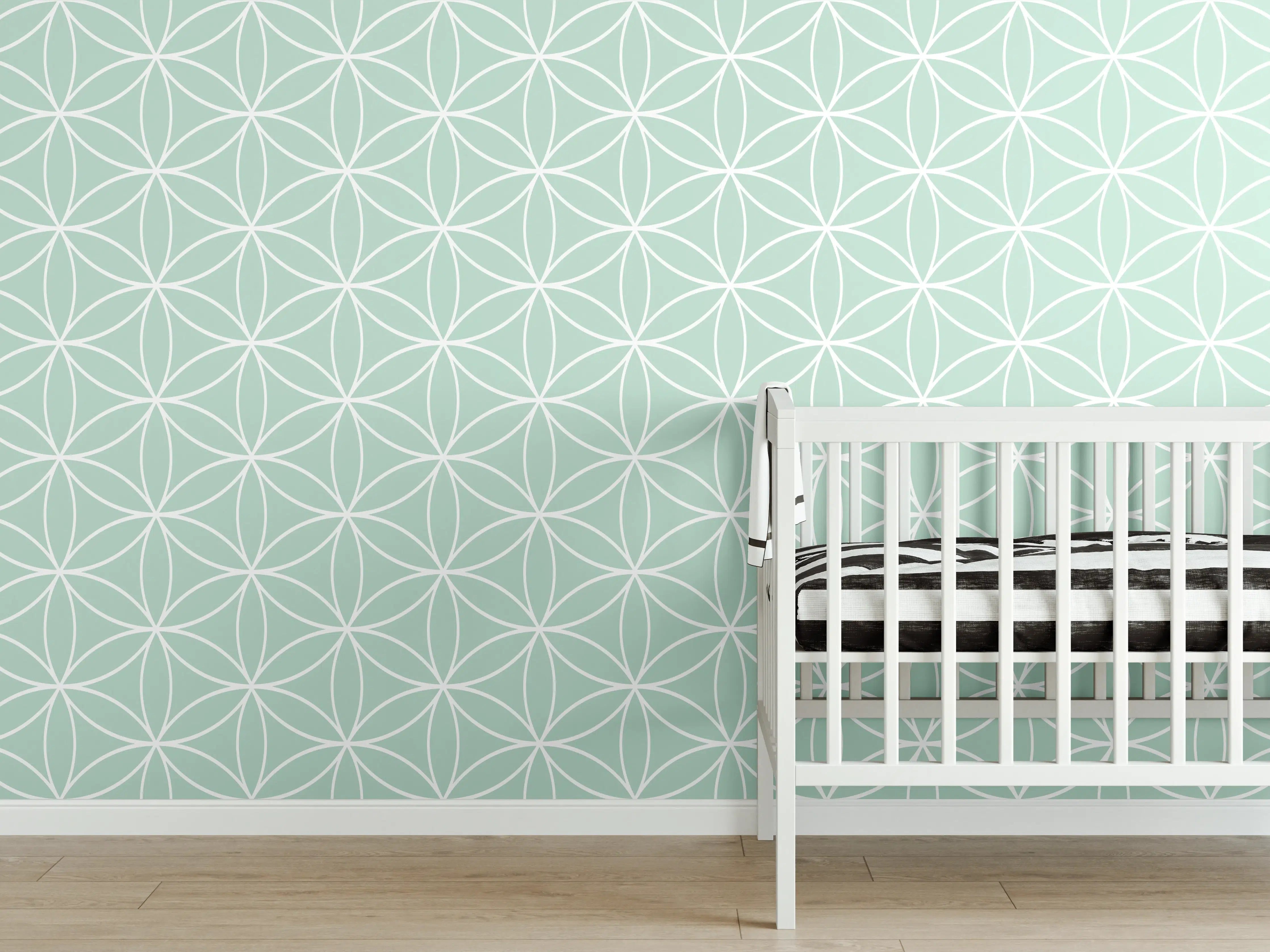 Babyzimmer Wandgestaltung - Musterhafte Design-Atmospäre