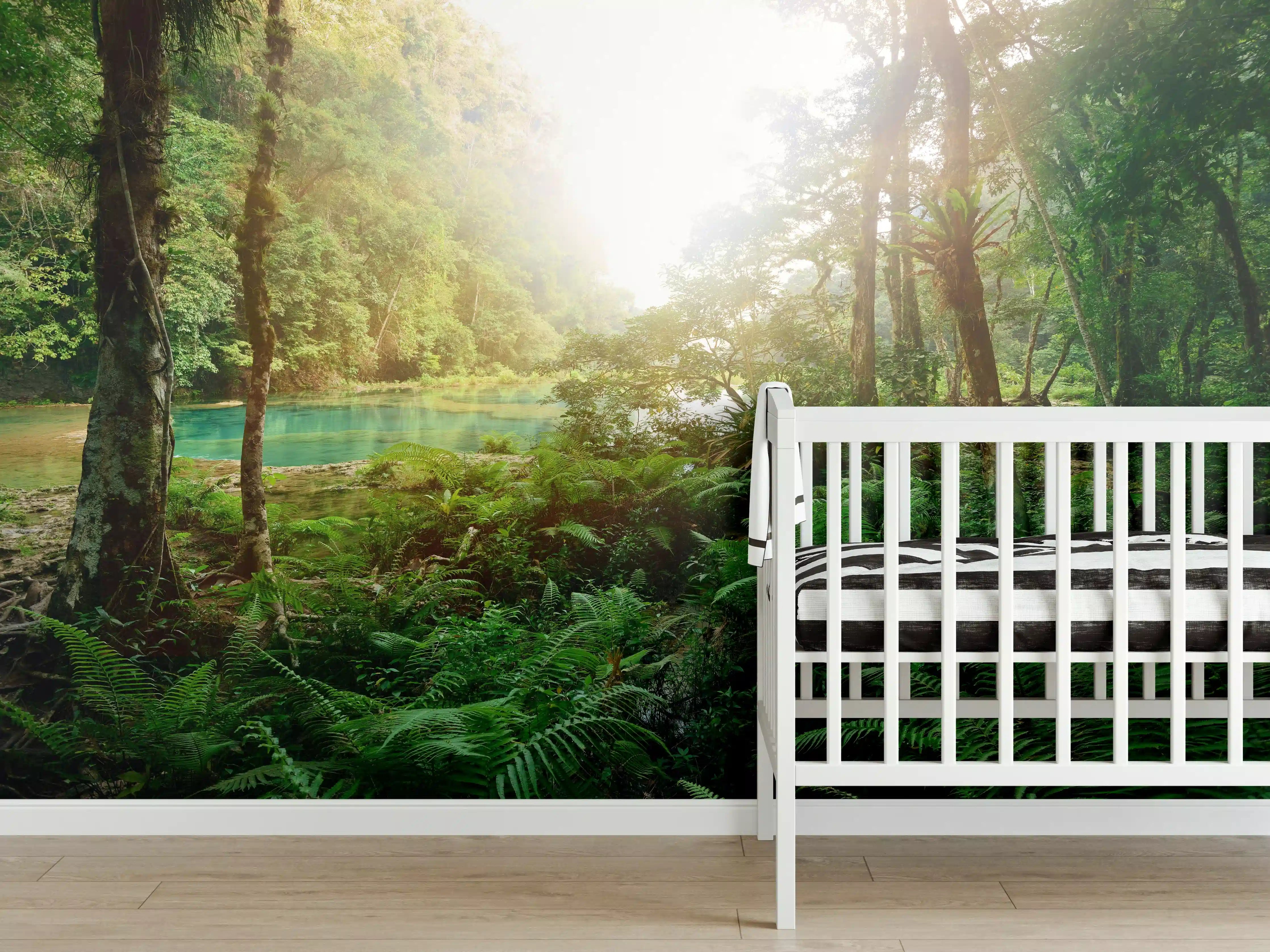 Babyzimmer Wandgestaltung - Mysteriöser Maya-Dschungel