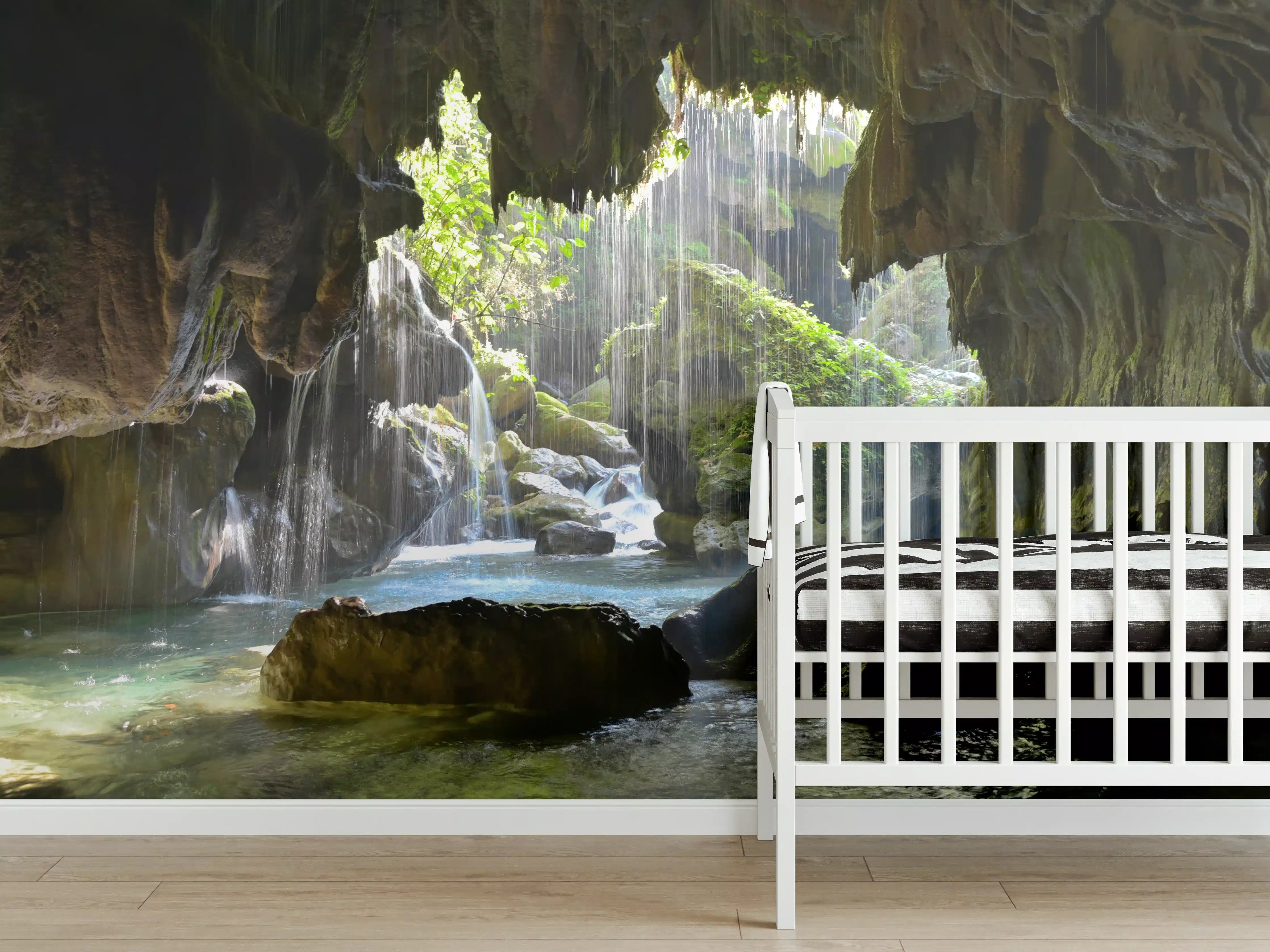 Babyzimmer Wandgestaltung - Mystische Grüne Höhlen-Lichtspiele