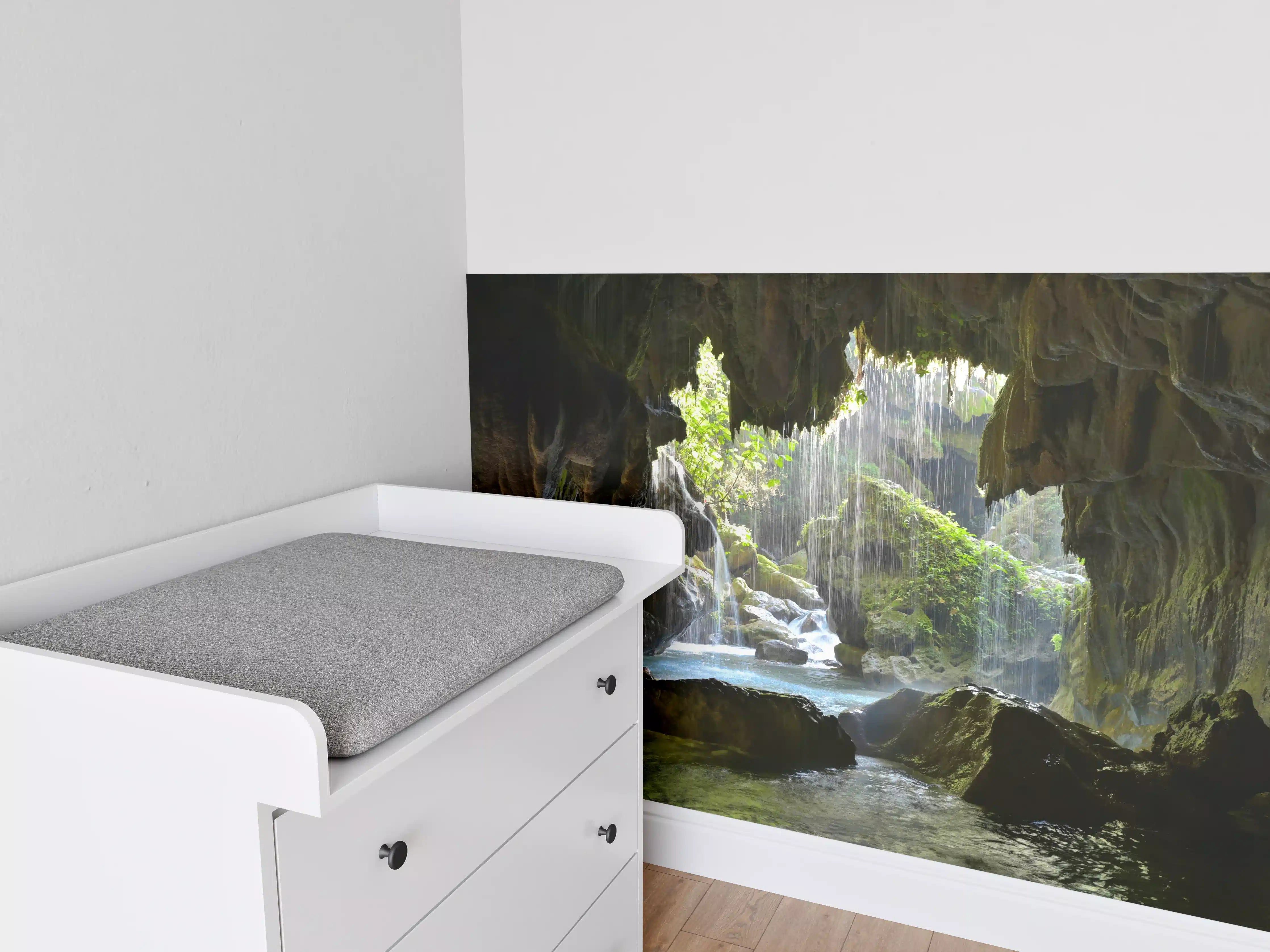 Babyzimmer Wandgestaltung - Mystische Grüne Höhlen-Lichtspiele