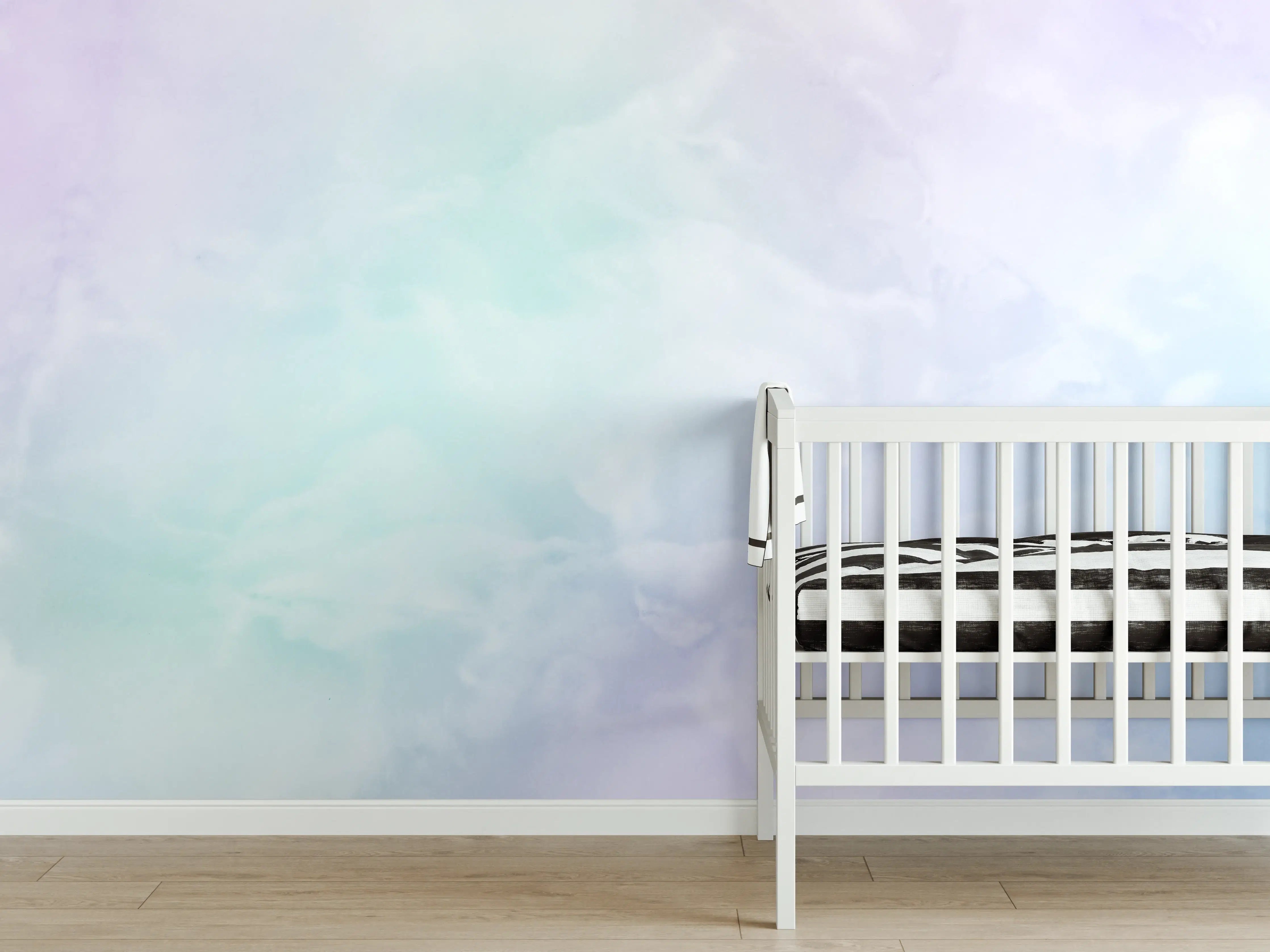Babyzimmer Wandgestaltung - Nahaufnahme von Pastellfarbigem Marmor