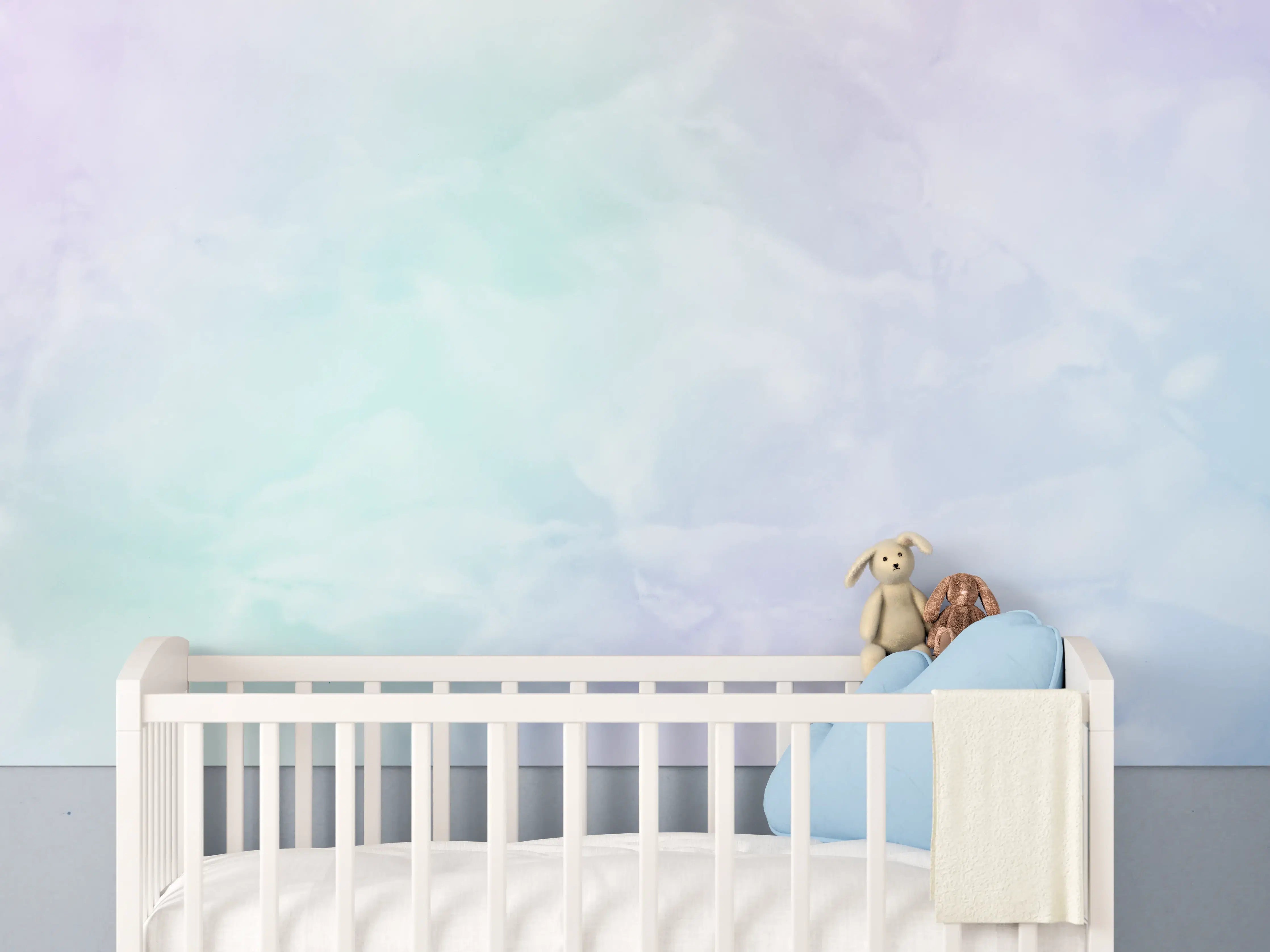 Babyzimmer Wandgestaltung - Nahaufnahme von Pastellfarbigem Marmor