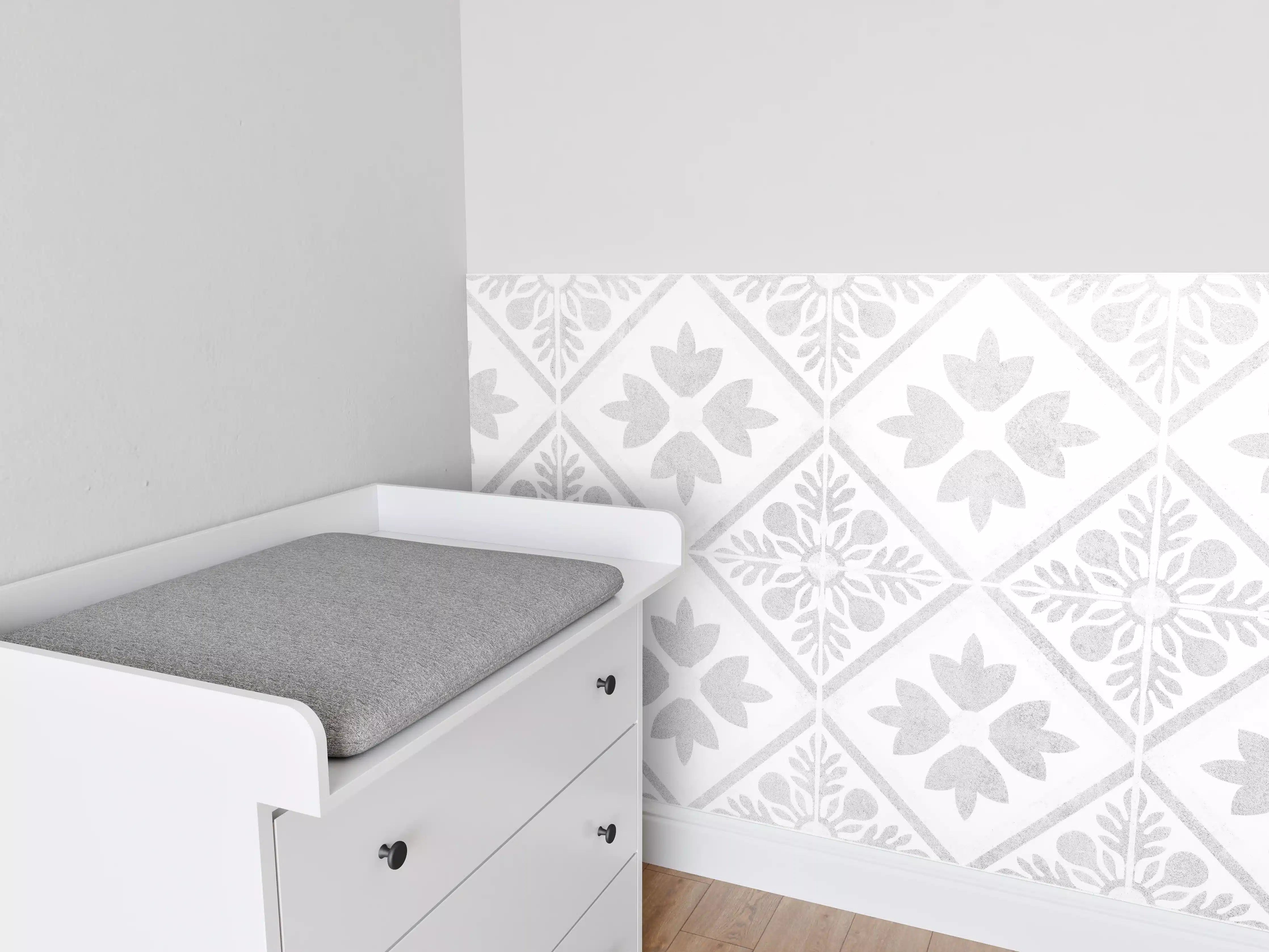 Babyzimmer Wandgestaltung - Nahtlose Grunge Betonfliesen